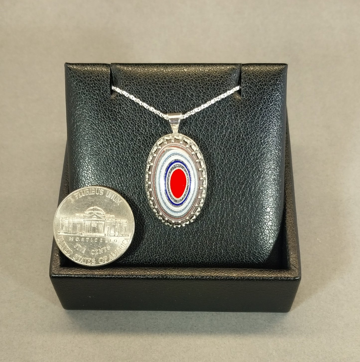 St. Paul MN Fordite Silver Necklace