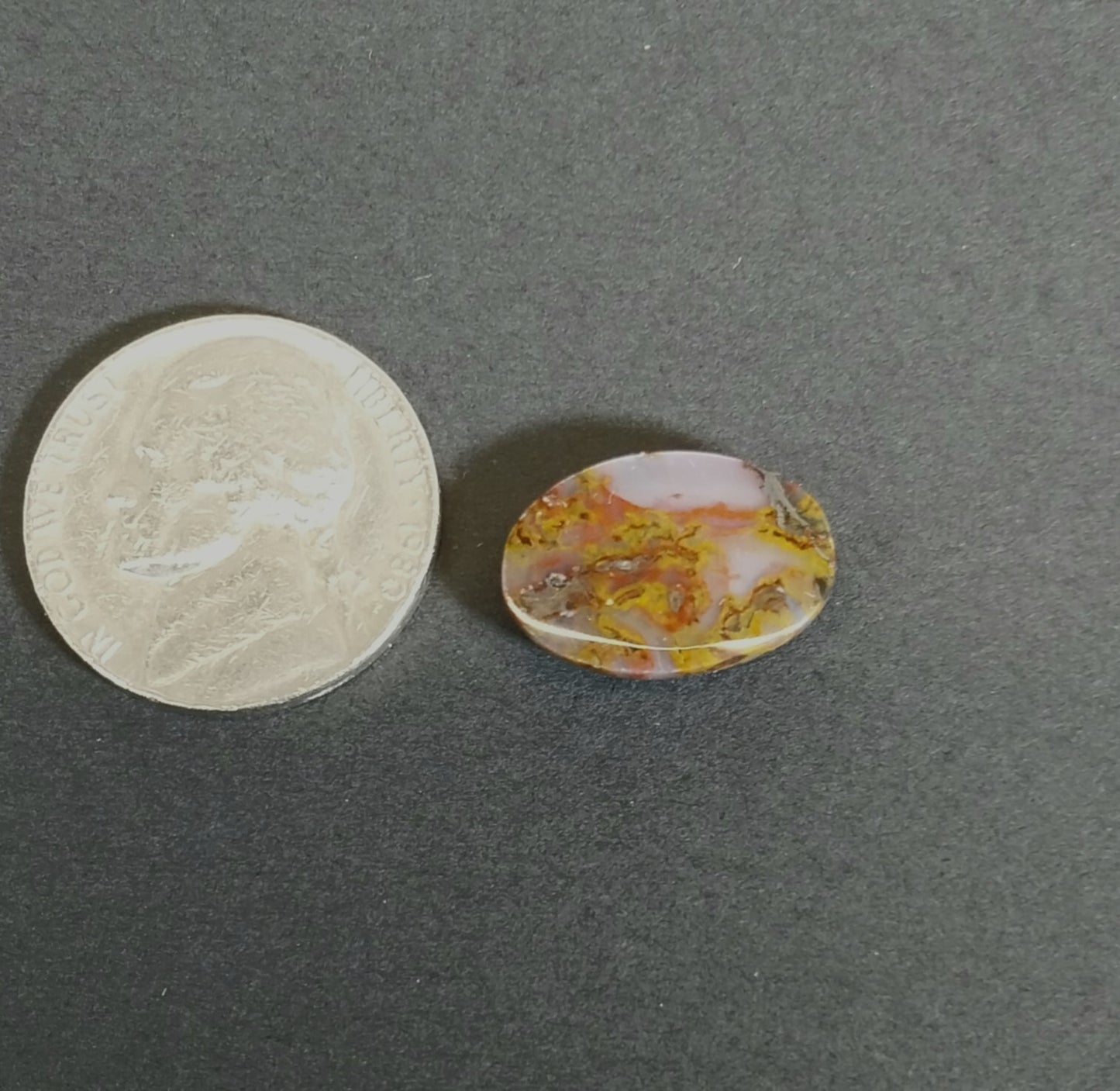 Agate Cabochon, Unique Dendritic Agate, Agate Cab