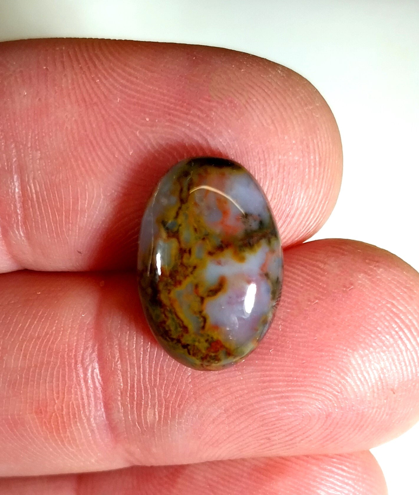 Agate Cabochon, Unique Dendritic Agate, Agate Cab