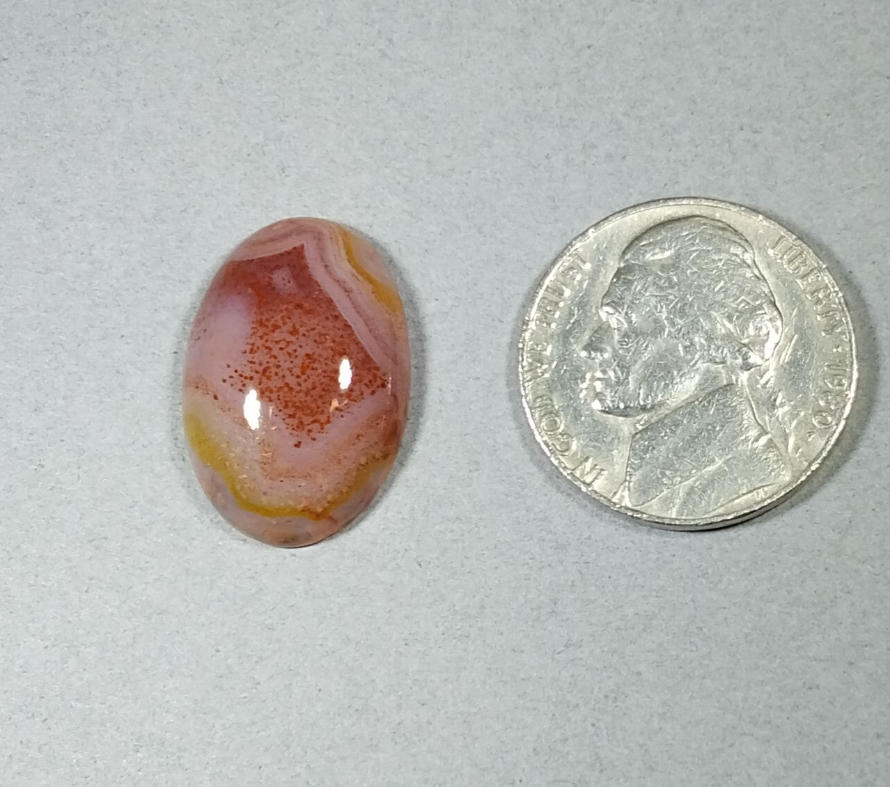 Agate Cabochon, Red Hot Geode Agate Mexico, Agate Cab