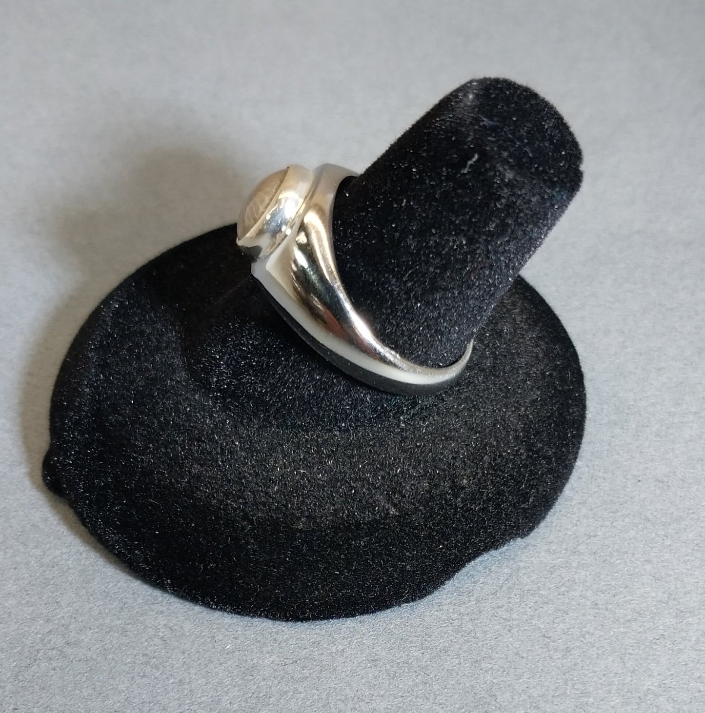 Petoskey Stone Ring Size 8, Silver and Stainless Steel, Petoskey Stone, Michigan Petoskey, Michigan State Stone, Michigan Jewelry
