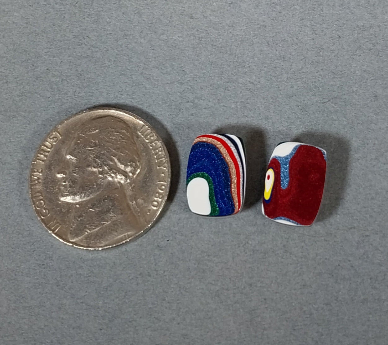 Small Set of Fordite Rectangle Cabochons