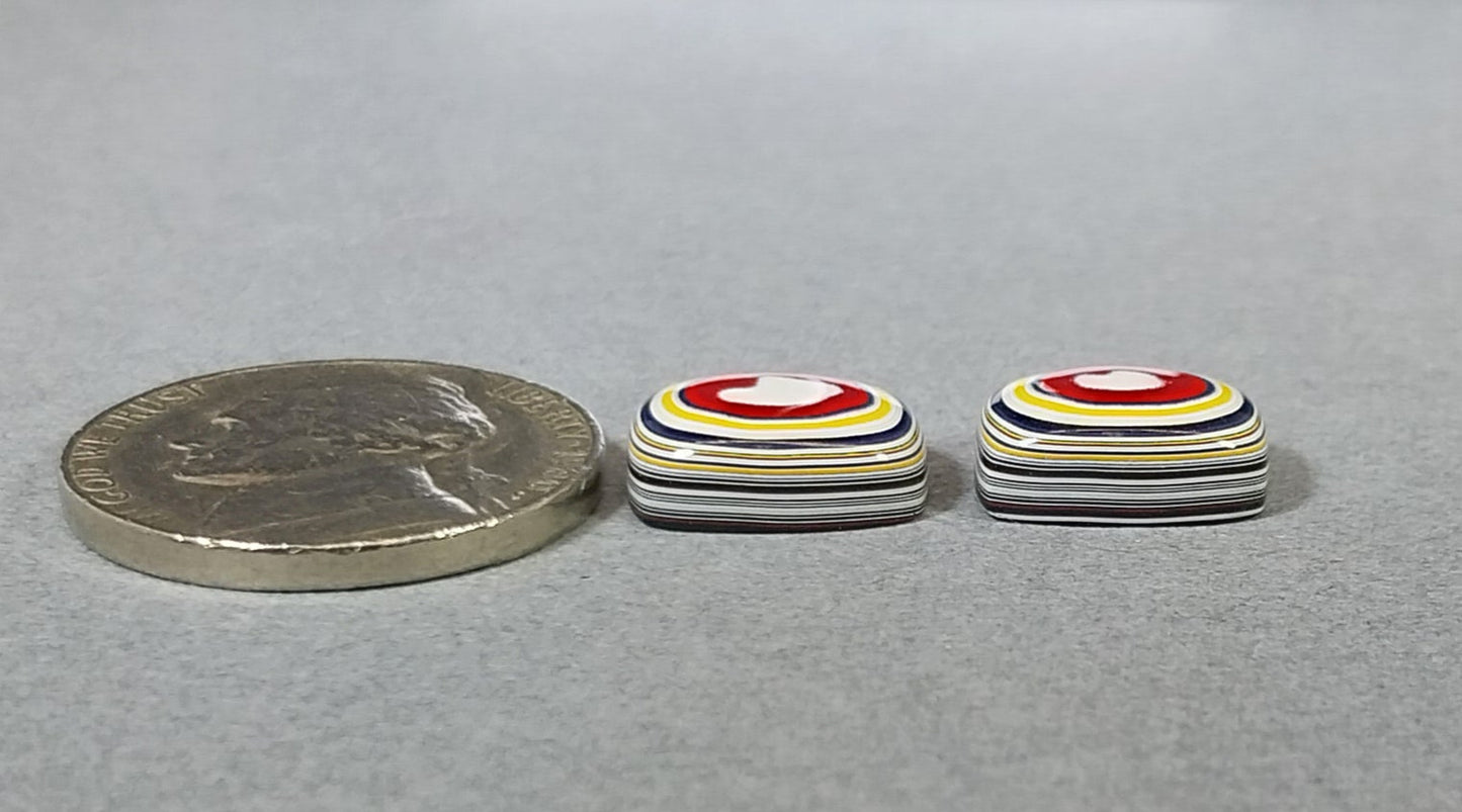 Small Set of Fordite Rectangle Cabochons