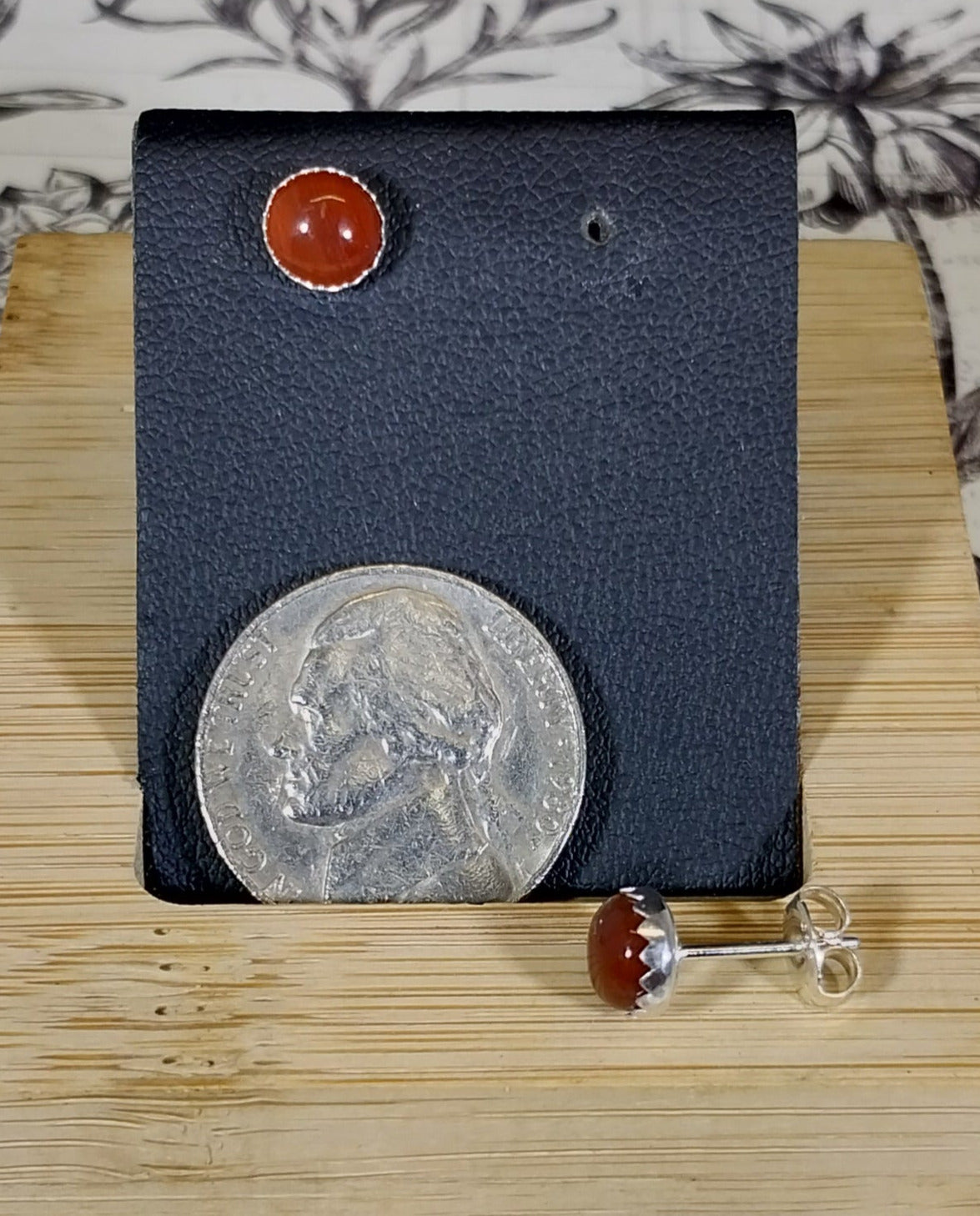 Lake Superior Agate Silver Stud Earring TINY Stones Sterling Silver