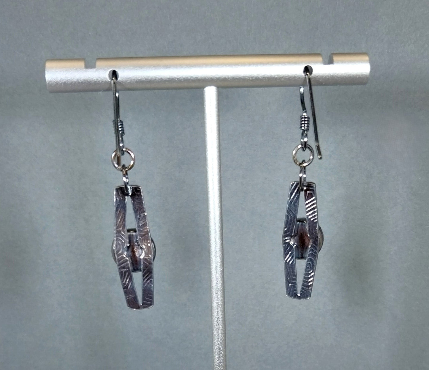 Fordite Sterling Silver Earrings New Design, Fordite Earrings