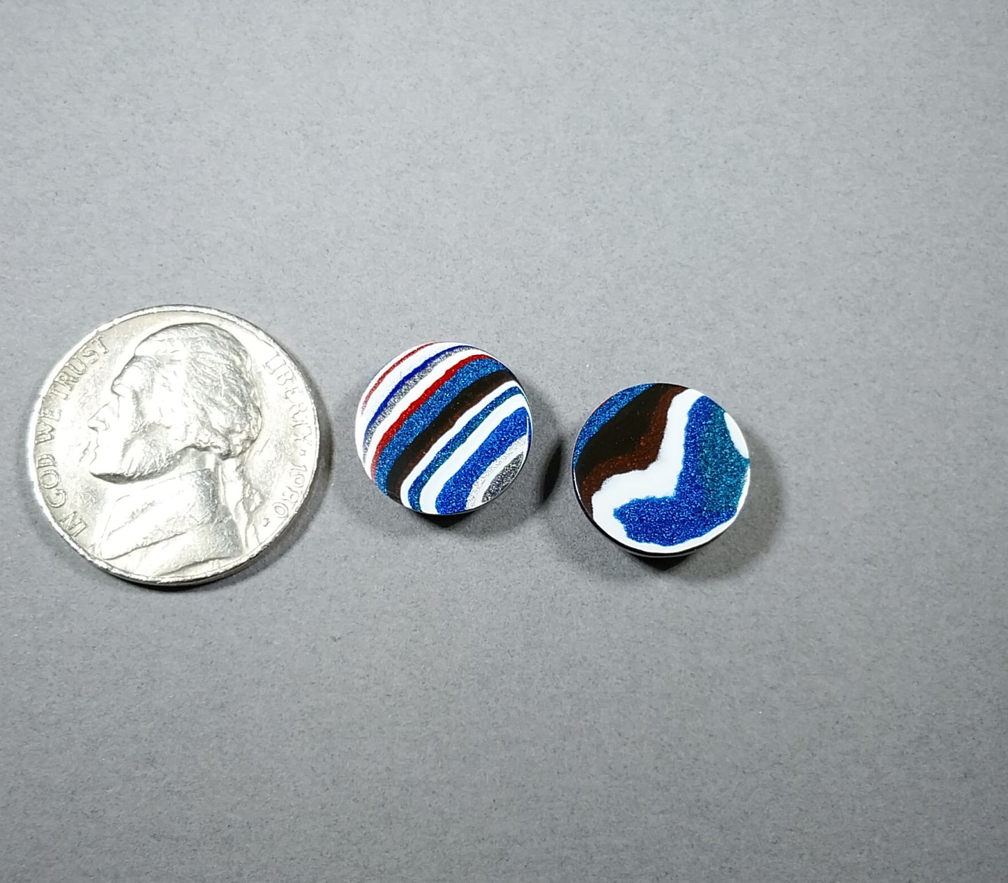 Fordite Cabochon Set of Domed Rounds