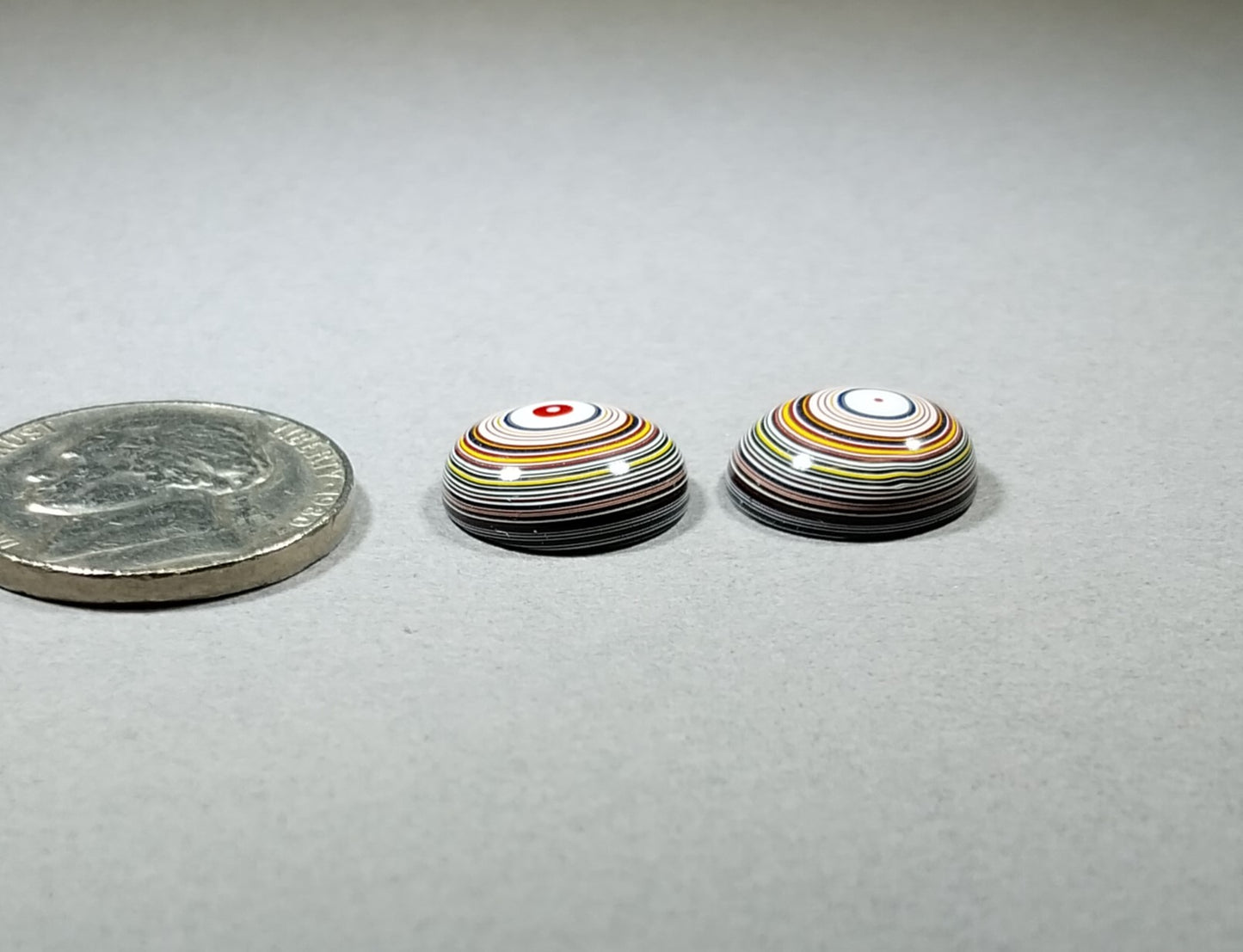 Fordite Cabochon Set of Domed Rounds