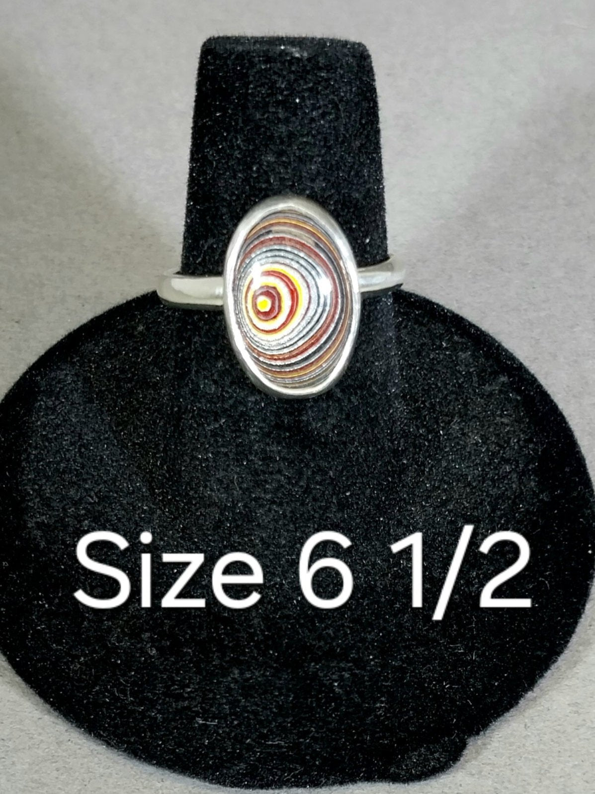 Fordite Silver Ring Vette Ring Pick Your Size