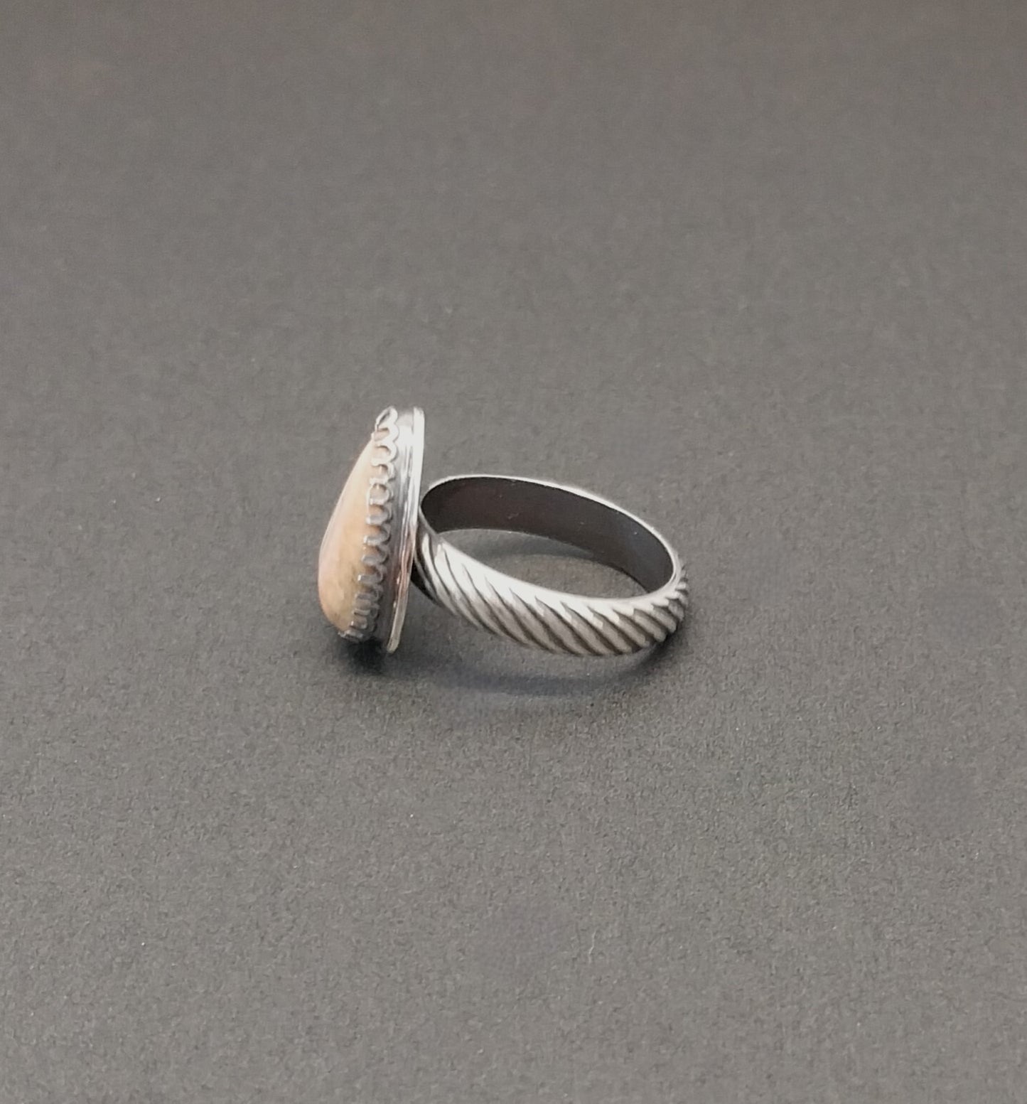 Thomsonite Ring Size 7 in Antiqued Silver