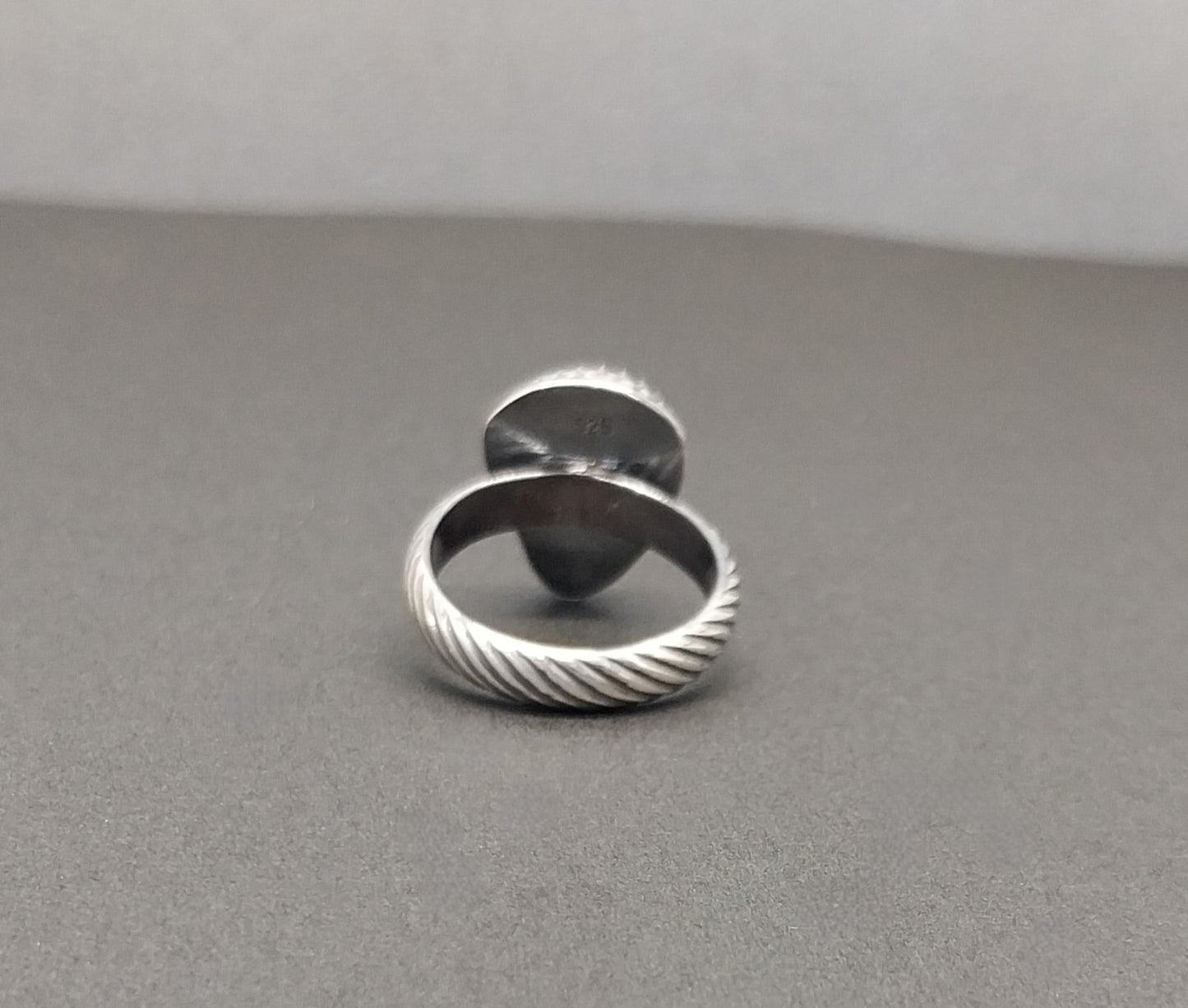 Thomsonite Ring Size 7 in Antiqued Silver