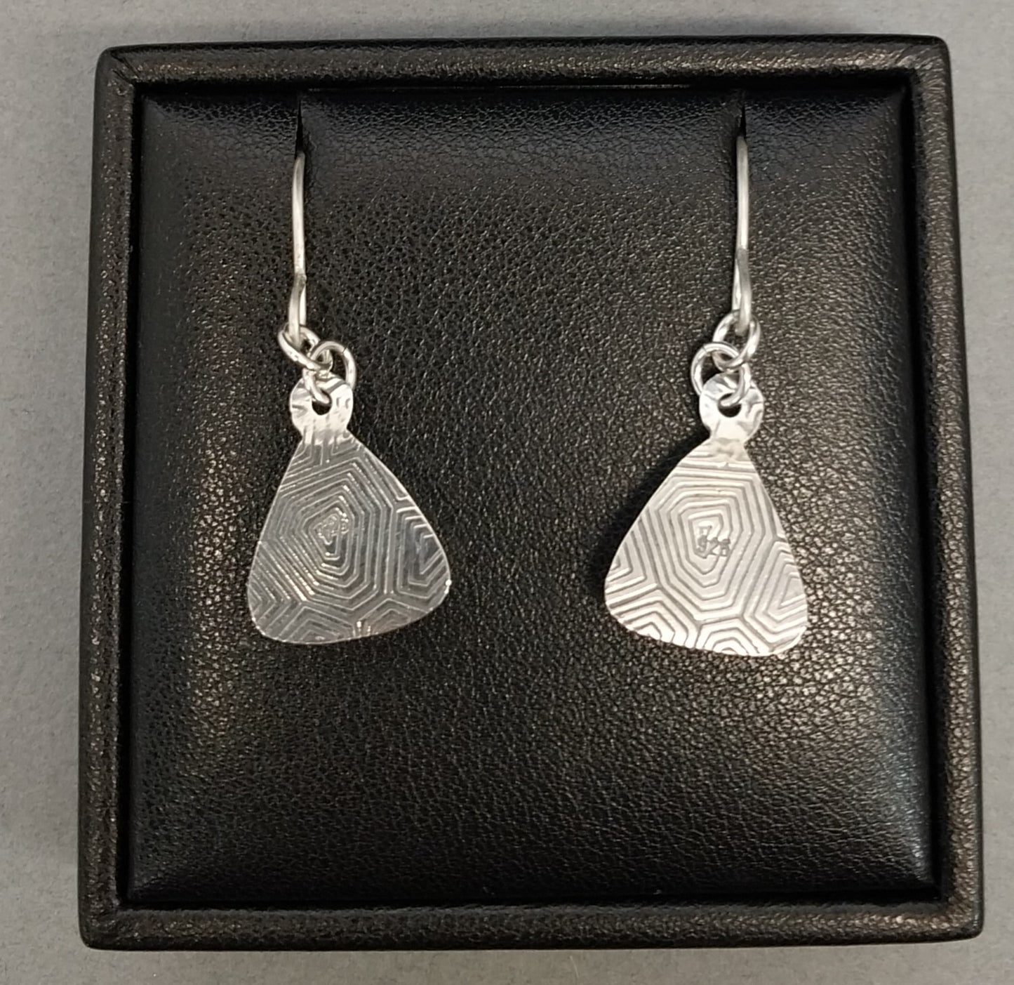Lake Superior Agate Earrings in Antiqued Sterling Silver