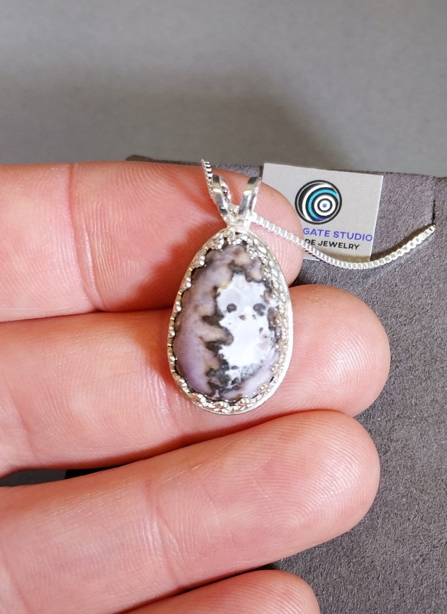 Burro Creek Agate, Sterling Silver, Very Rare Hig Grade Agate, AZ Gift
