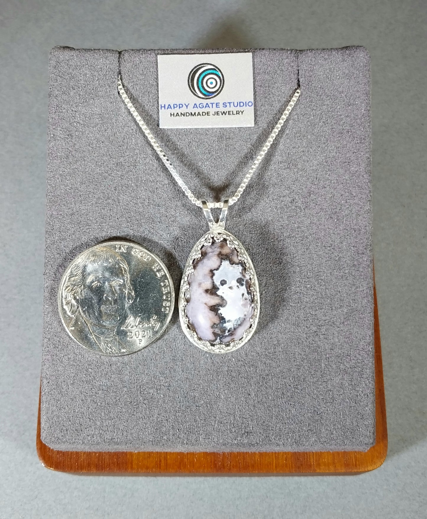 Burro Creek Agate, Sterling Silver, Very Rare Hig Grade Agate, AZ Gift