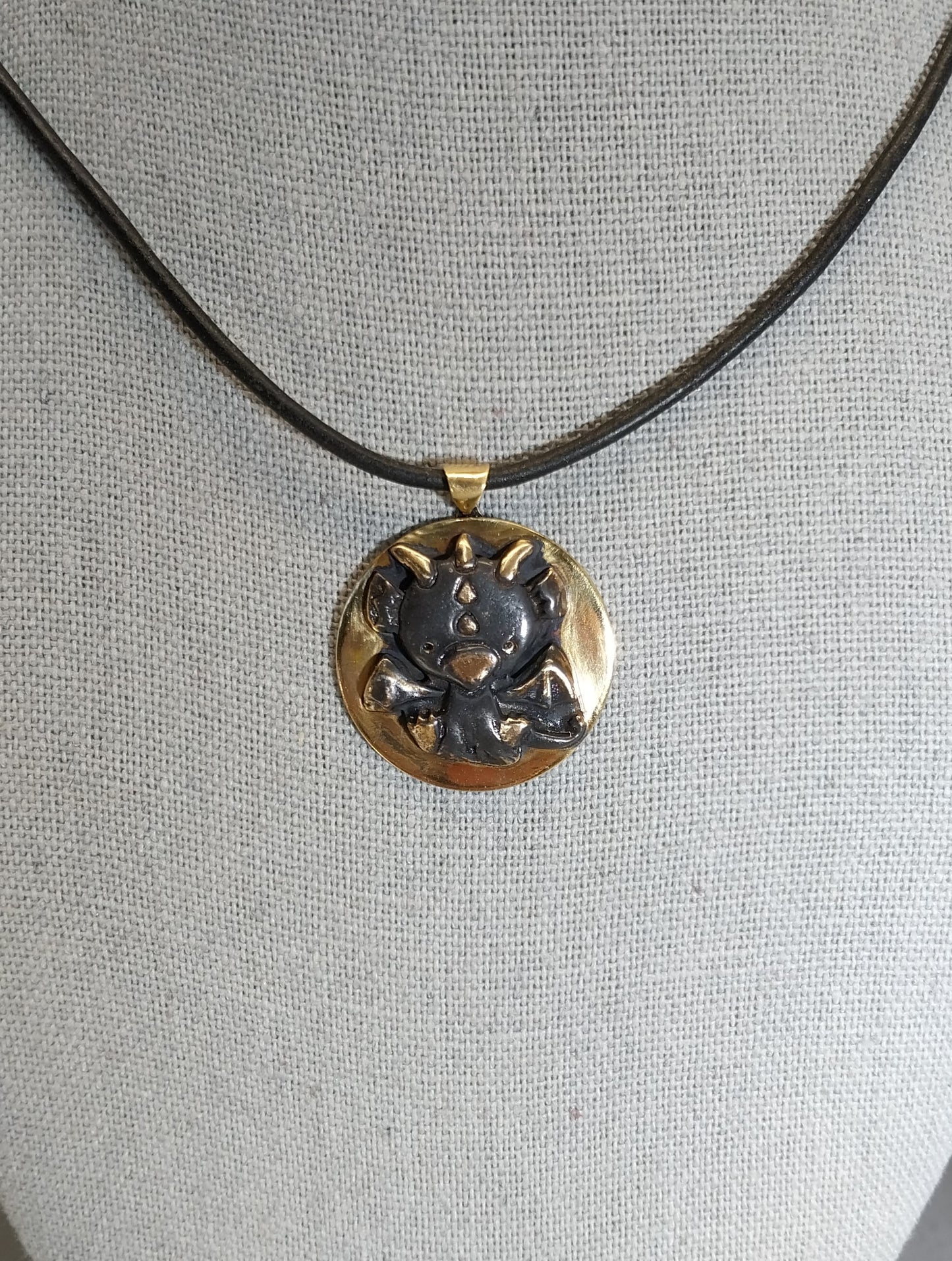 Baby Dragon Necklace in Bronze and Brass W/O