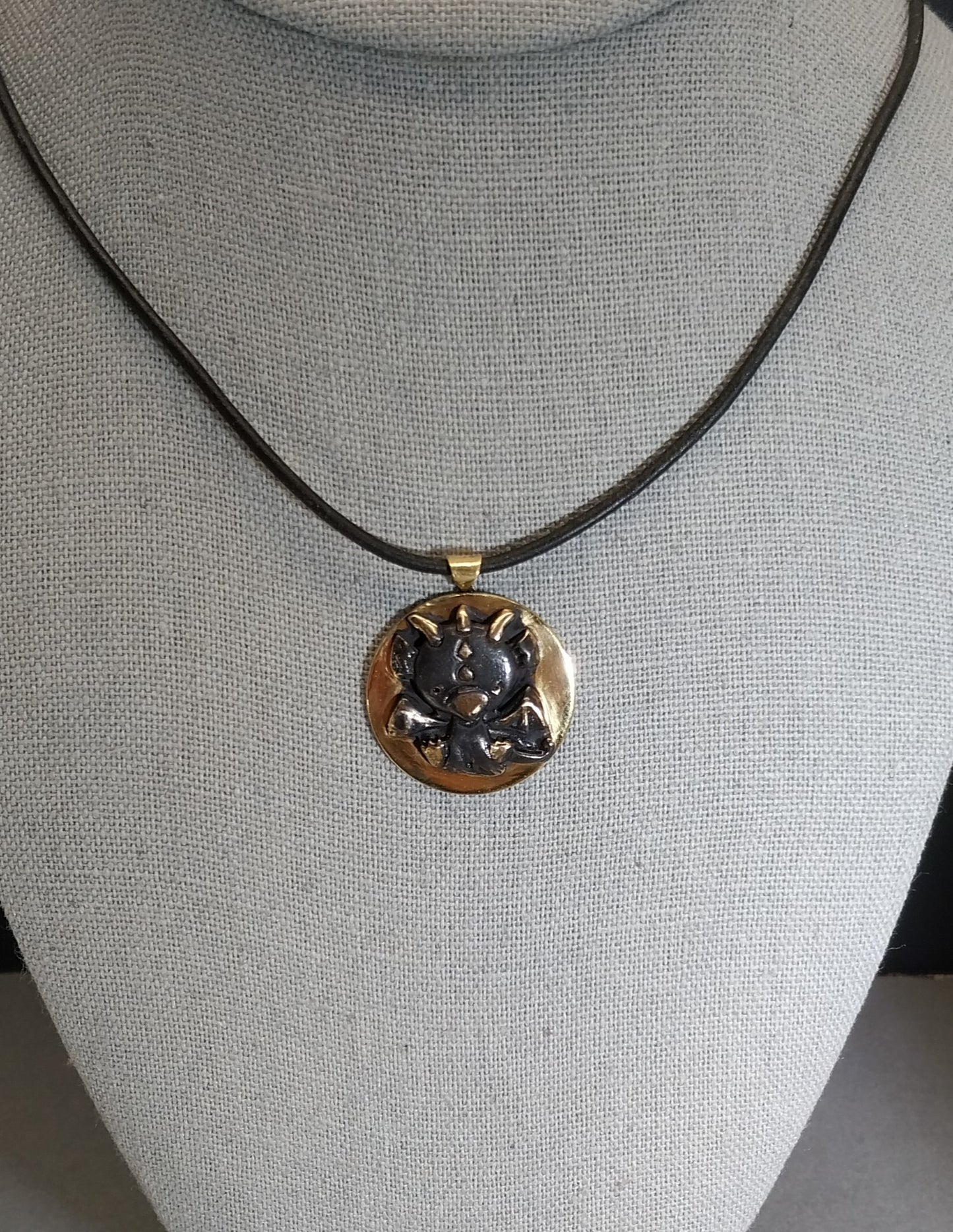 Baby Dragon Necklace in Bronze and Brass W/O