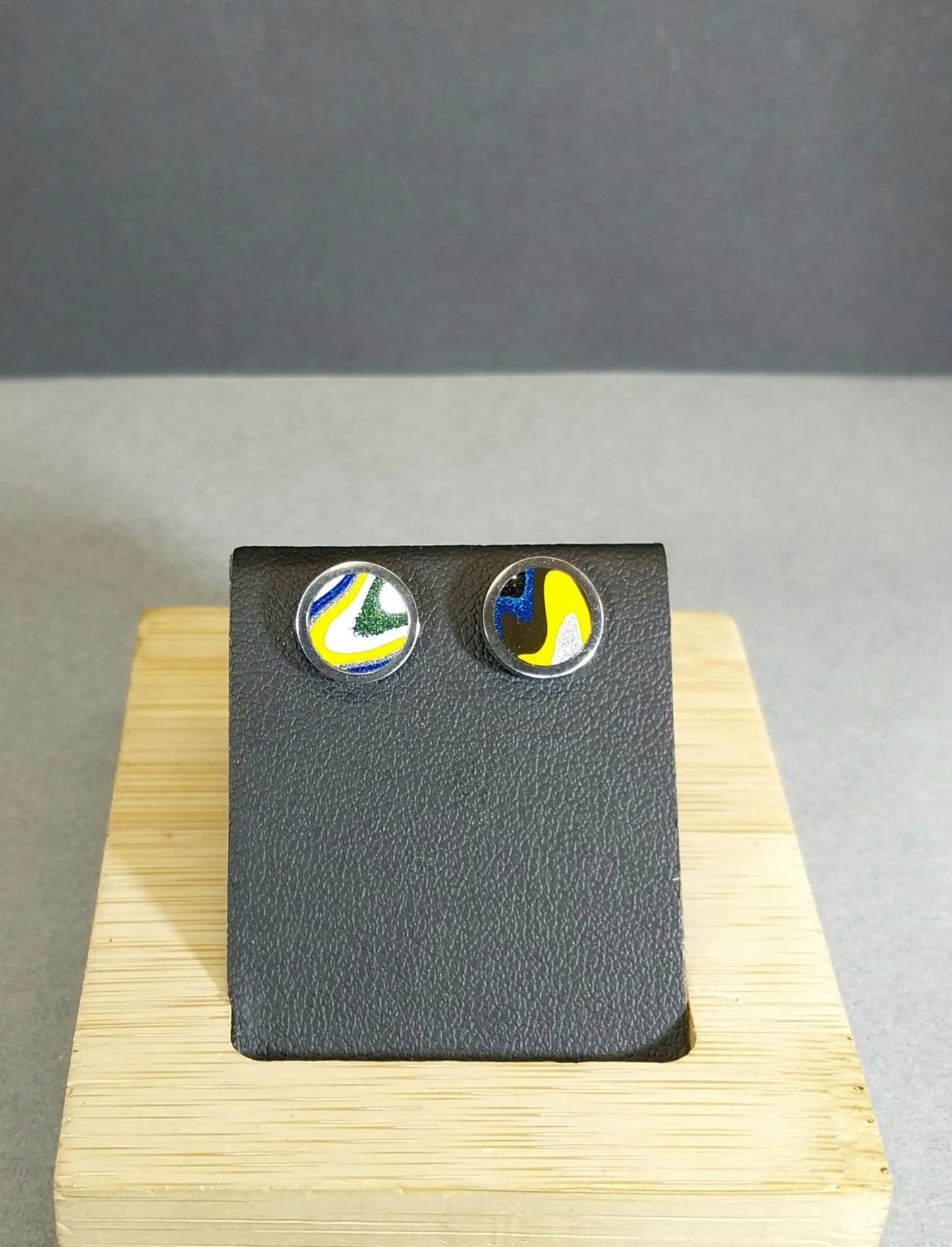 Ohio Fordite Studs, Stainless Steel, USA Handmade, EB105