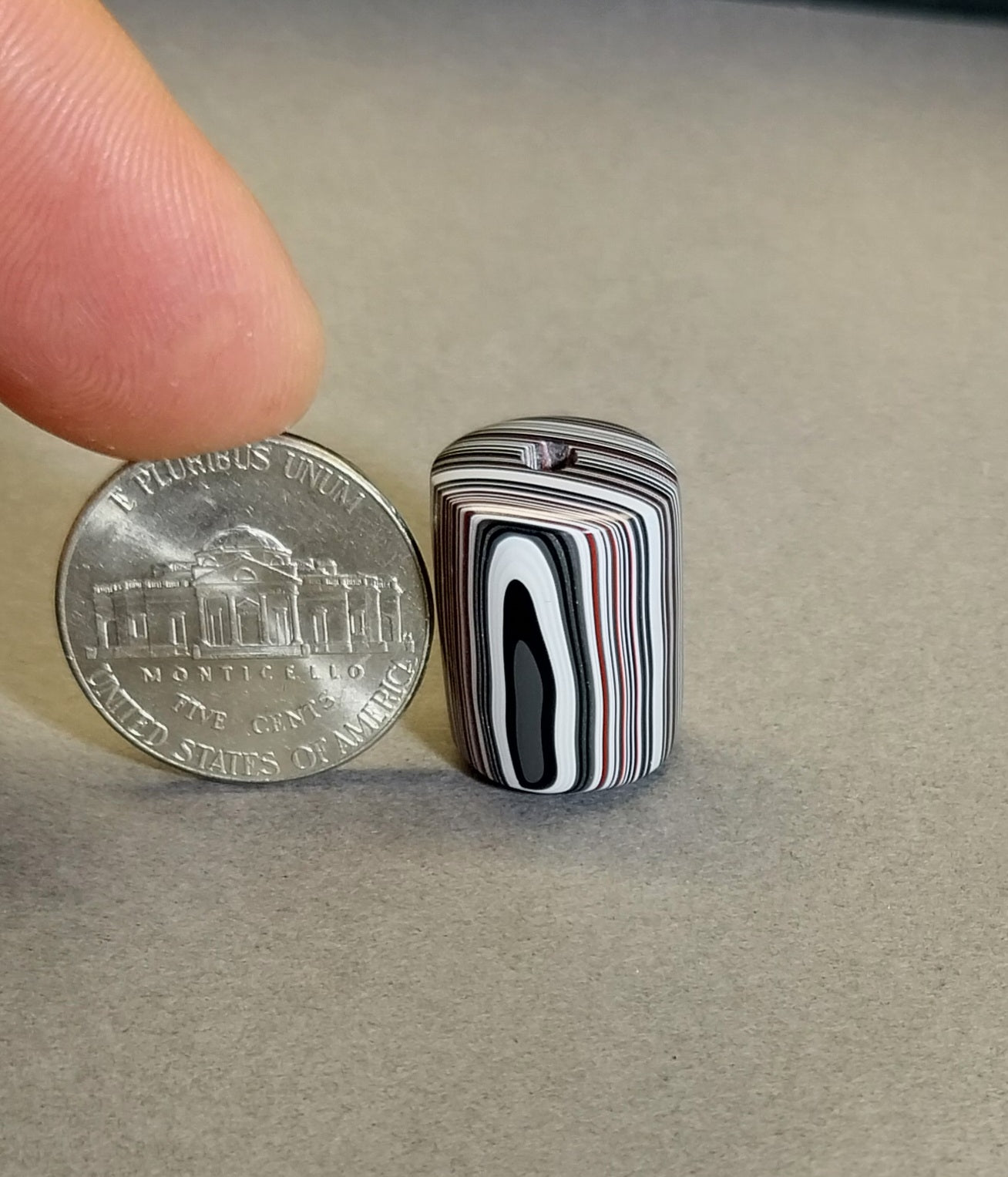 Fordite Bead for Jewelry or Knife Making