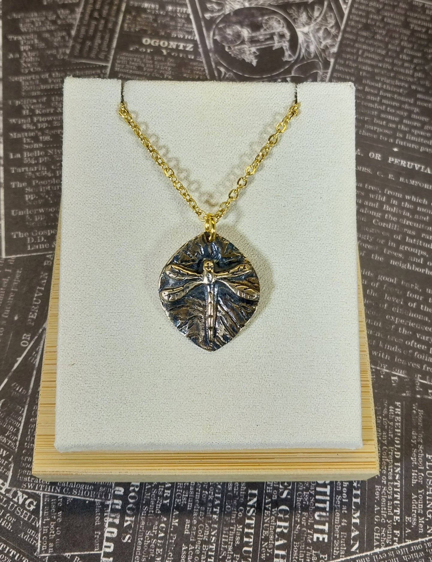 Dragonfly Necklace with Stainless Steel Chain