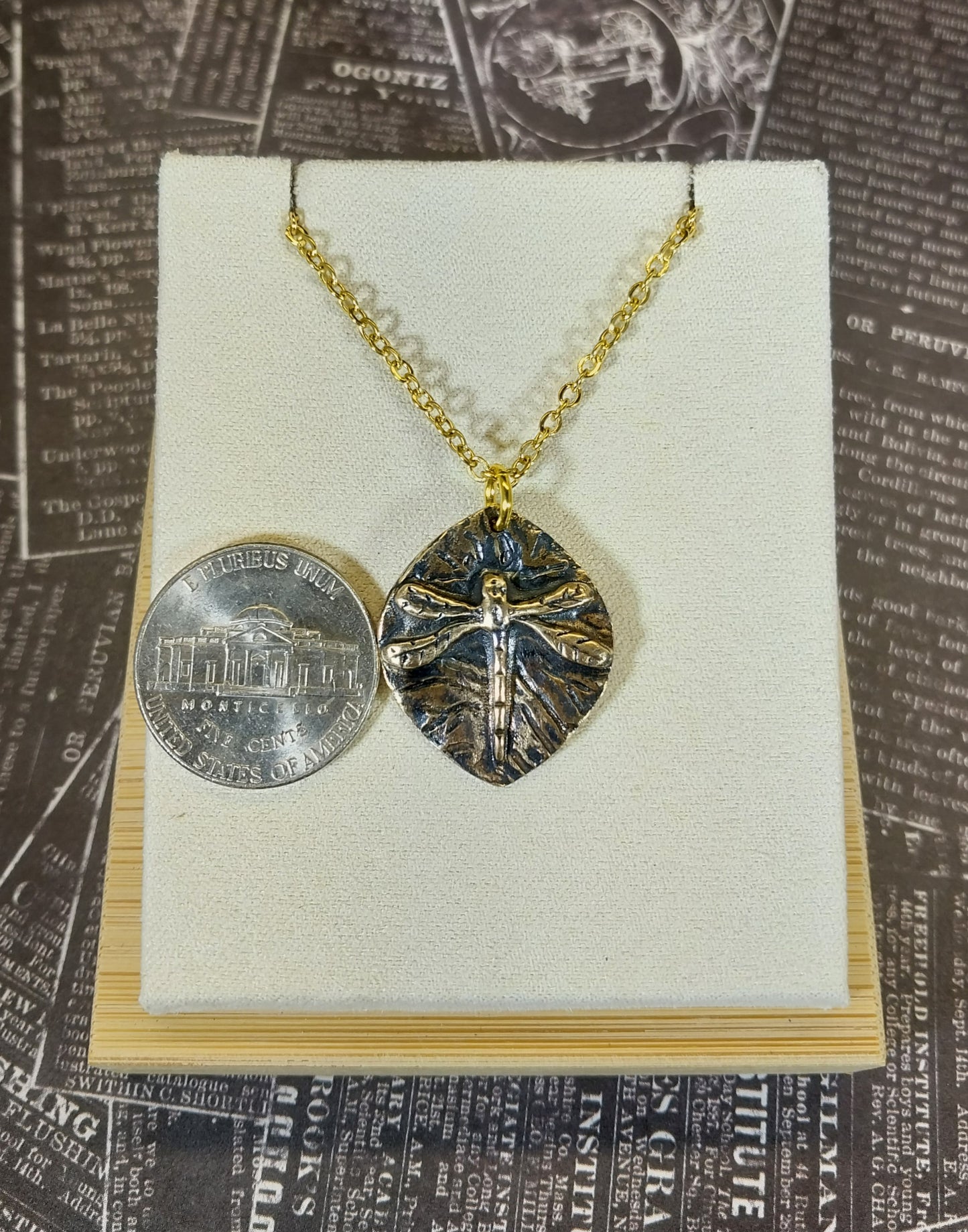 Dragonfly Necklace with Stainless Steel Chain