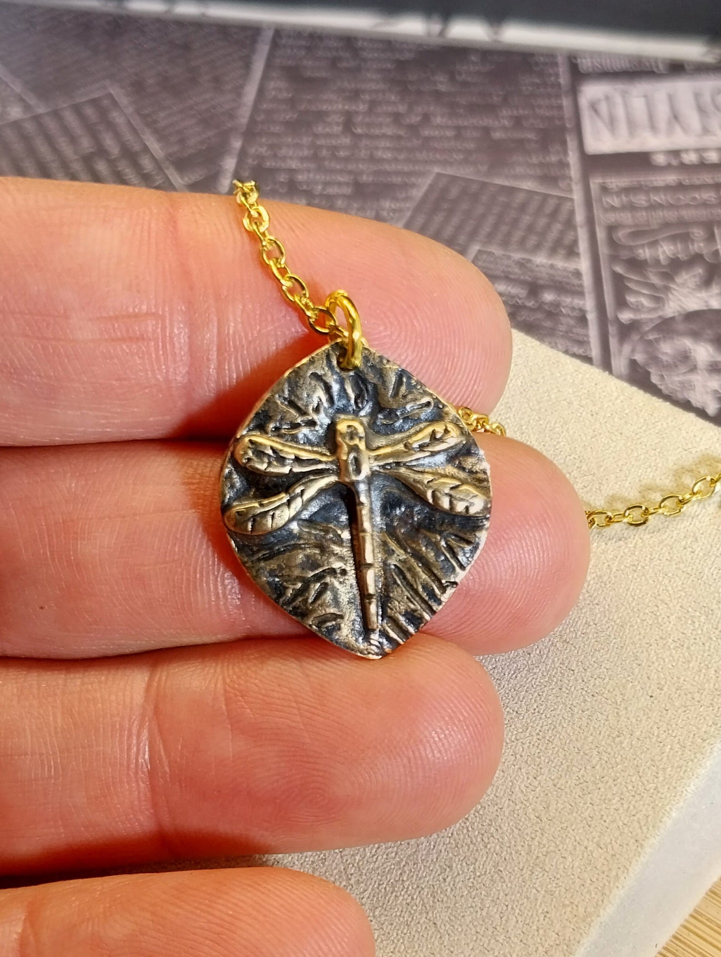 Dragonfly Necklace with Stainless Steel Chain