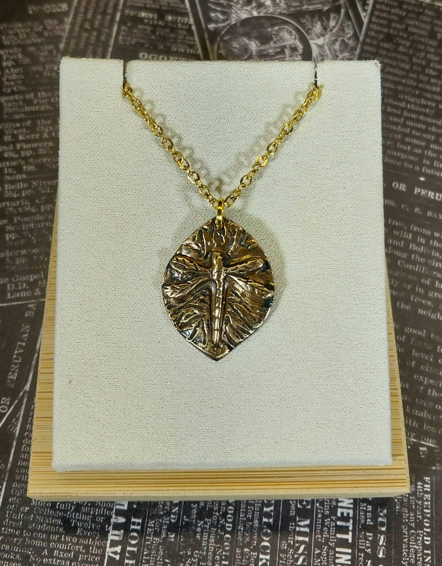 Dragonfly Necklace with Stainless Steel Chain