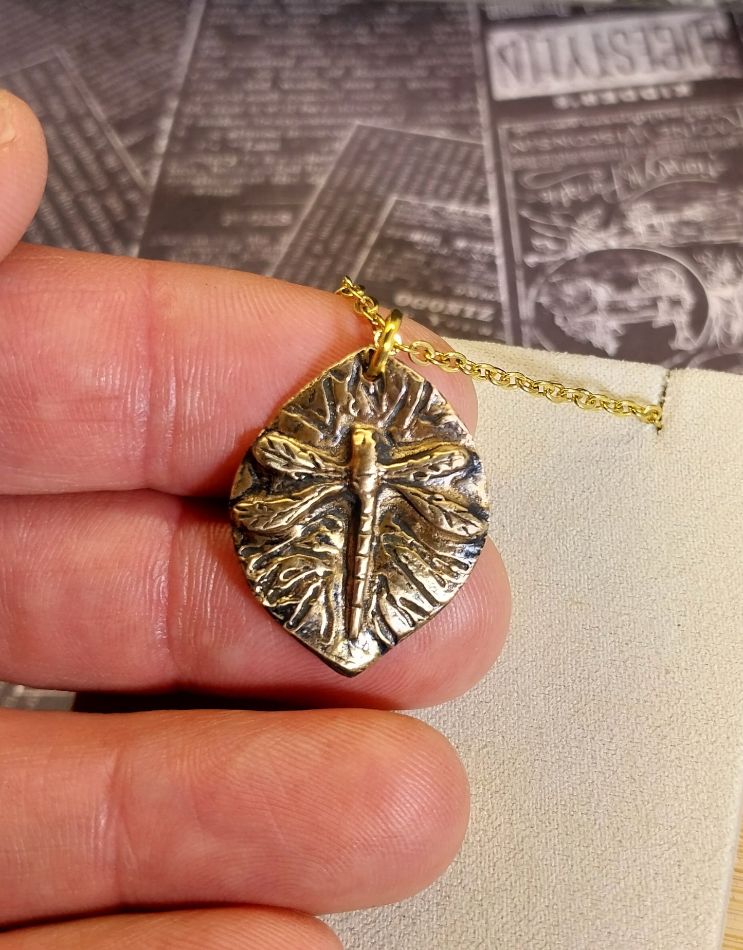 Dragonfly Necklace with Stainless Steel Chain
