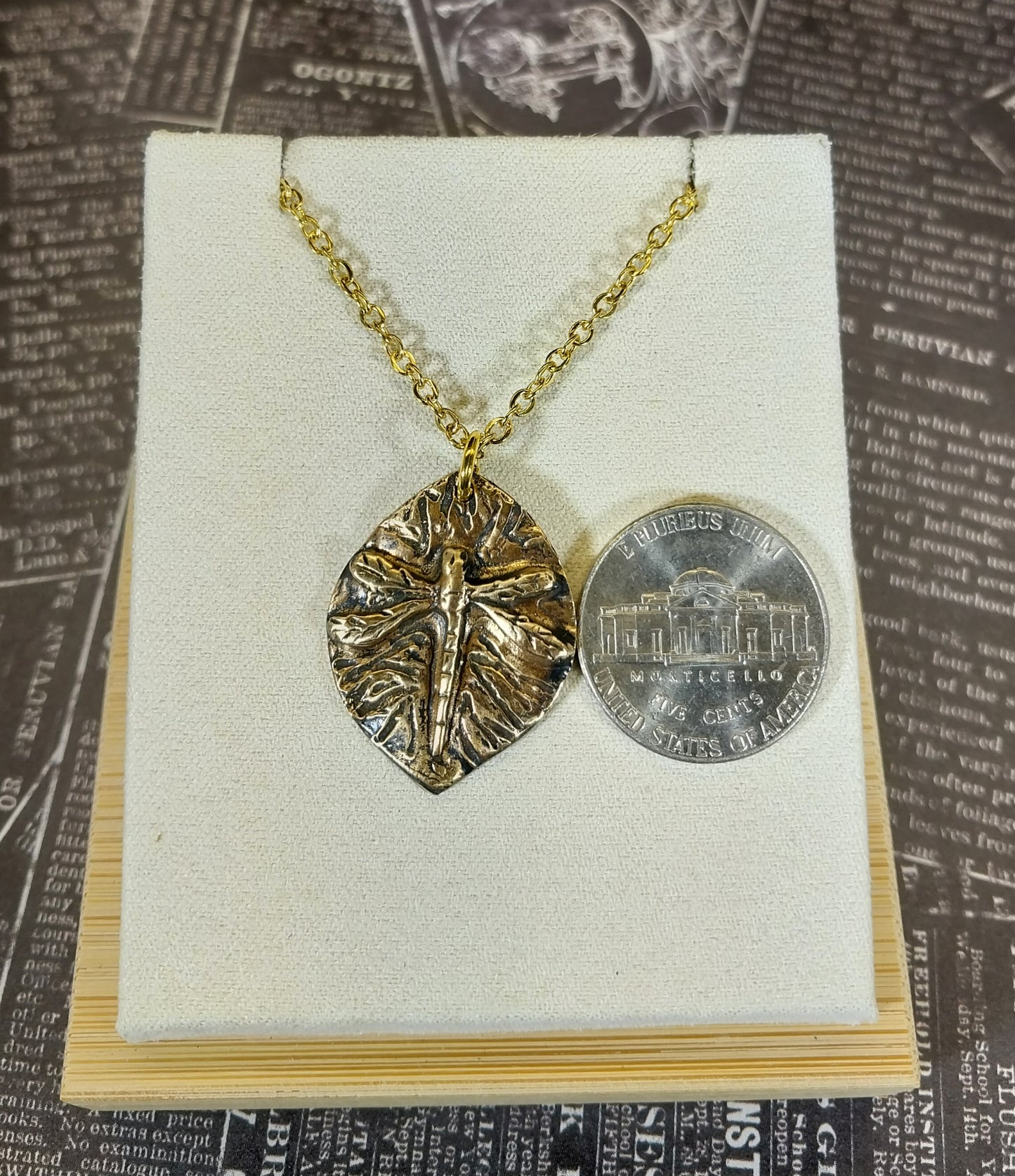 Dragonfly Necklace with Stainless Steel Chain