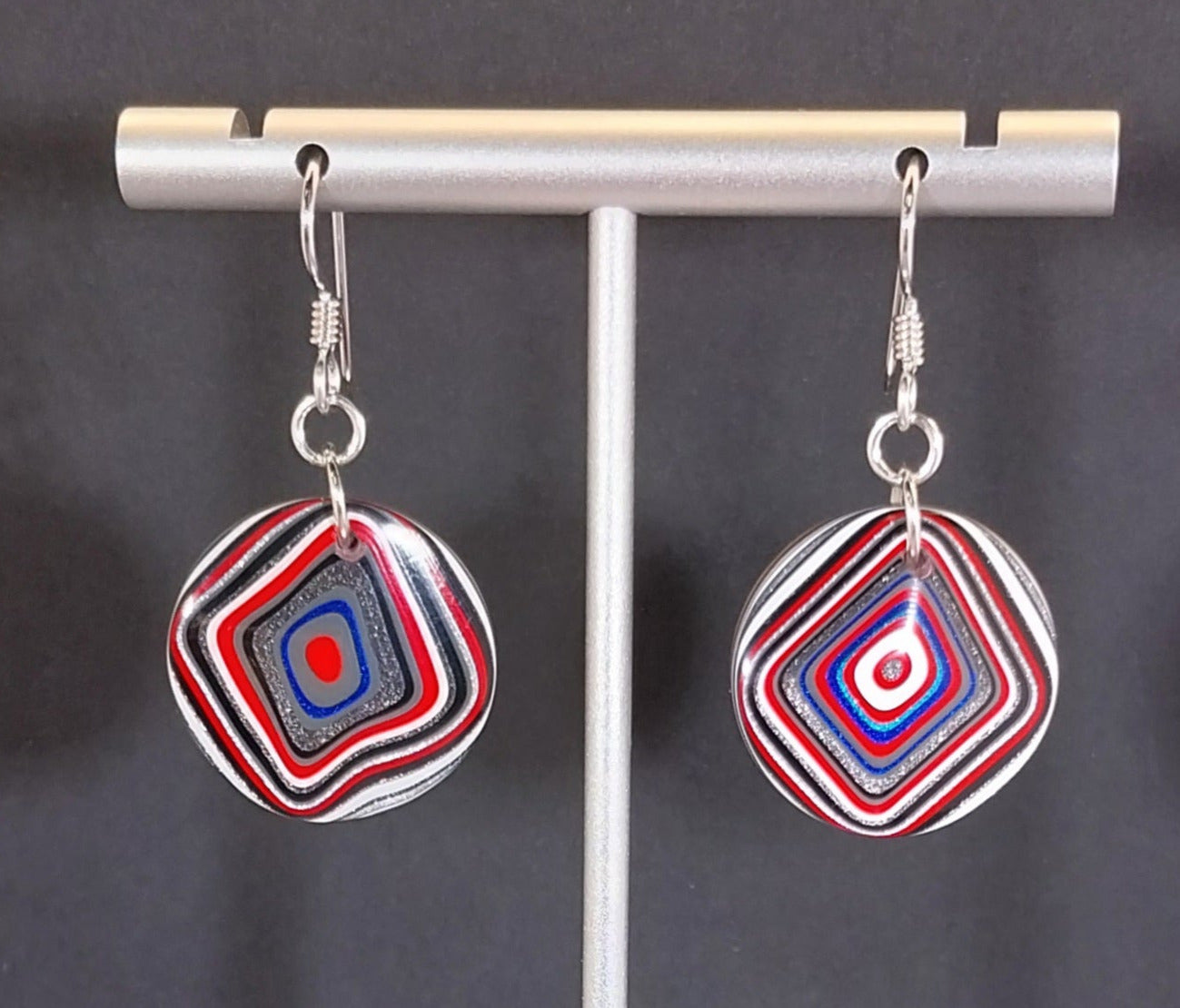 Fordite Earrings Made with Ohio Motor Agate