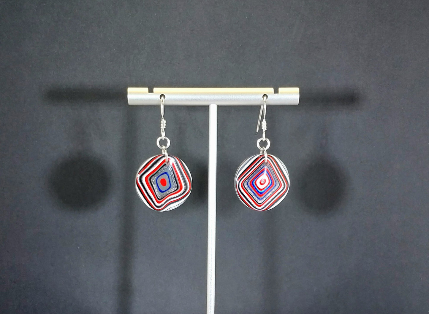 Fordite Earrings Made with Ohio Motor Agate