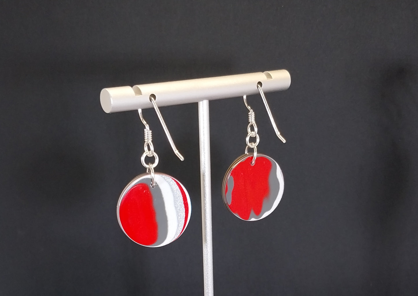 Fordite Earrings Made with Ohio Motor Agate