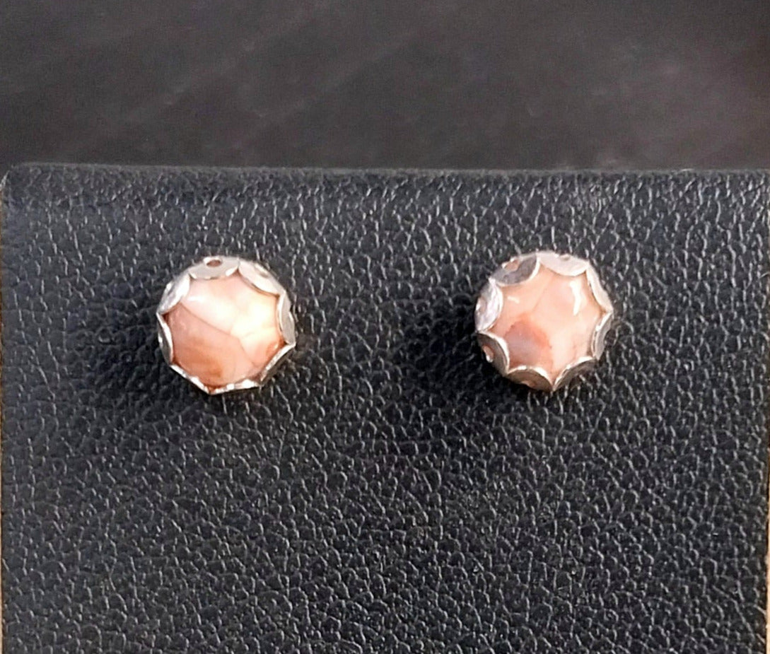Minnesota Thomsonite Earrings, Thomsonite Studs, Silver Thomsonite Earring