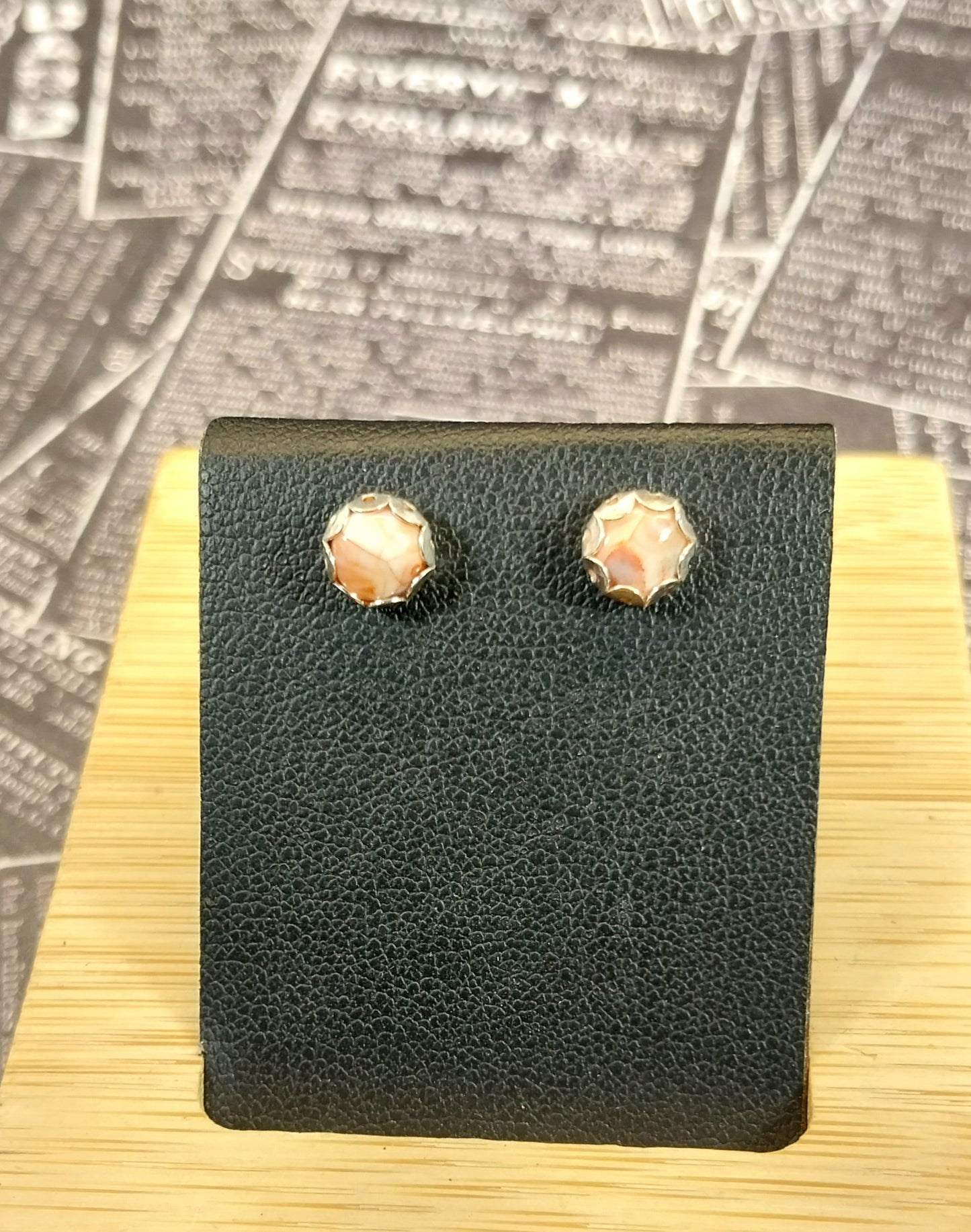 Minnesota Thomsonite Earrings, Thomsonite Studs, Silver Thomsonite Earring