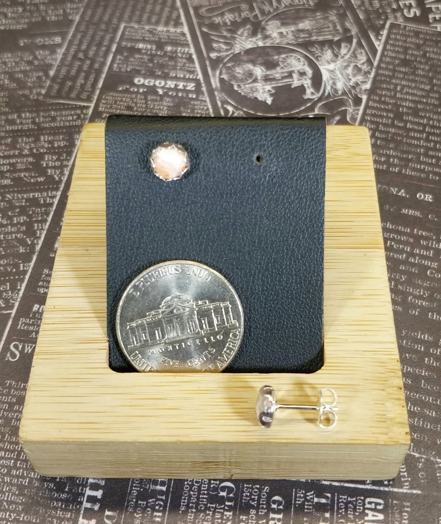 Minnesota Thomsonite Earrings, Thomsonite Studs, Silver Thomsonite Earring