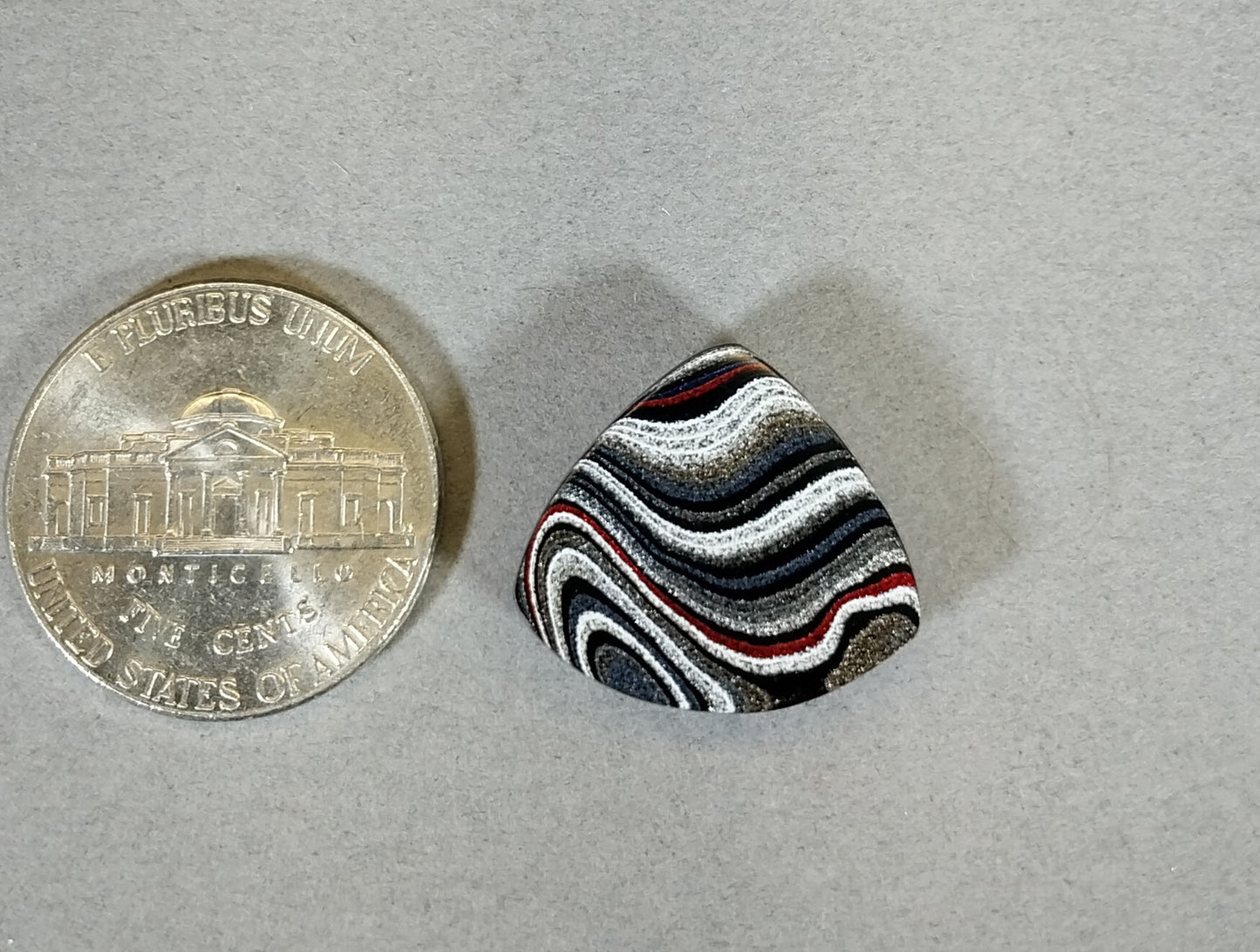 Fordite Cabochon, Metallics Neutral Colors, Cabochon EB113