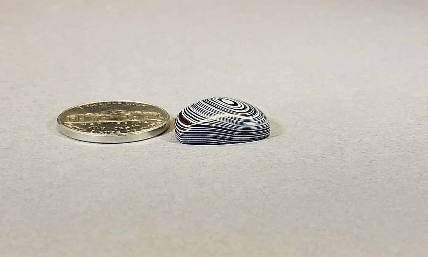 Fordite Cabochon, Metallics Neutral Colors, Cabochon EB113