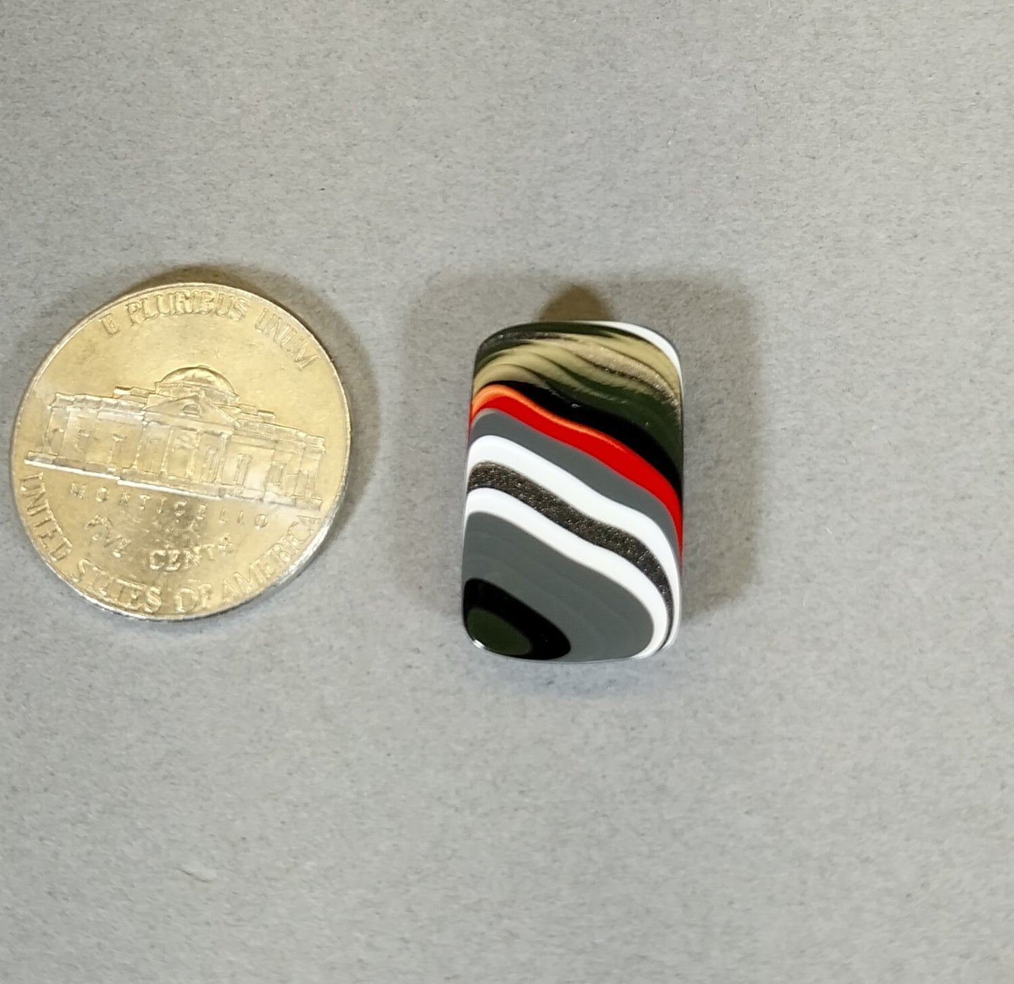 Fordite Cabochon, Fordite, SMALL Oval Fordite Cabochon EB17