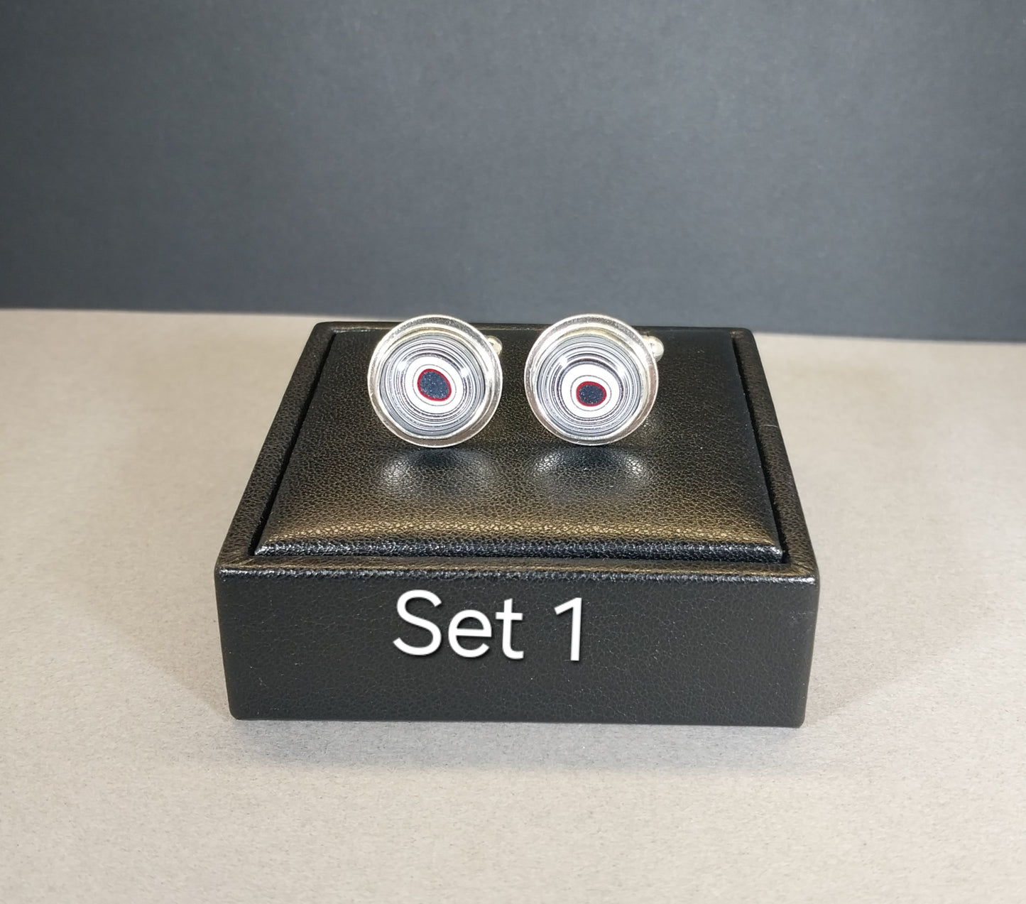 Michigan Fordite Cuff link, Silver or Steel You Pick, Fordite Cufflink, Great Patterns, American Detroit Agate