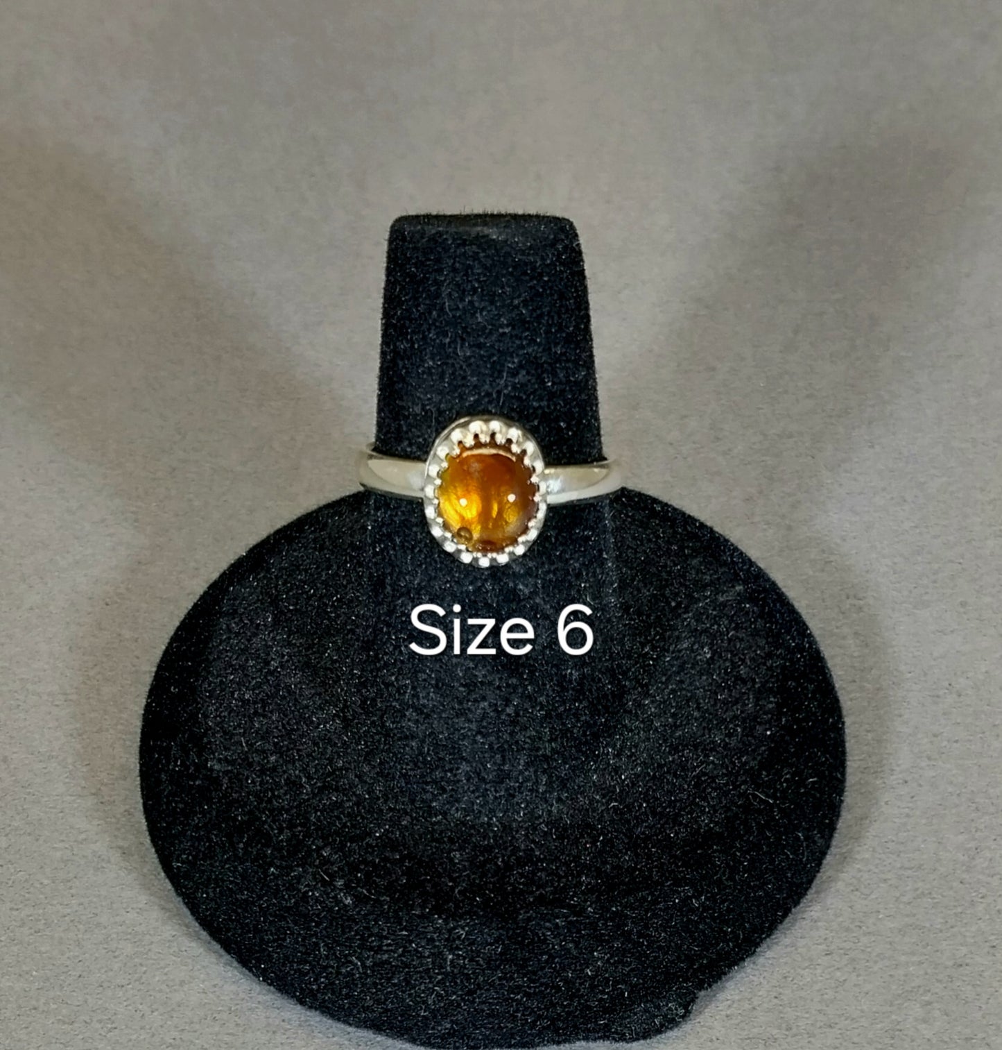 Fire Agate Sterling Silver Rings, Pick Your Size 6-8