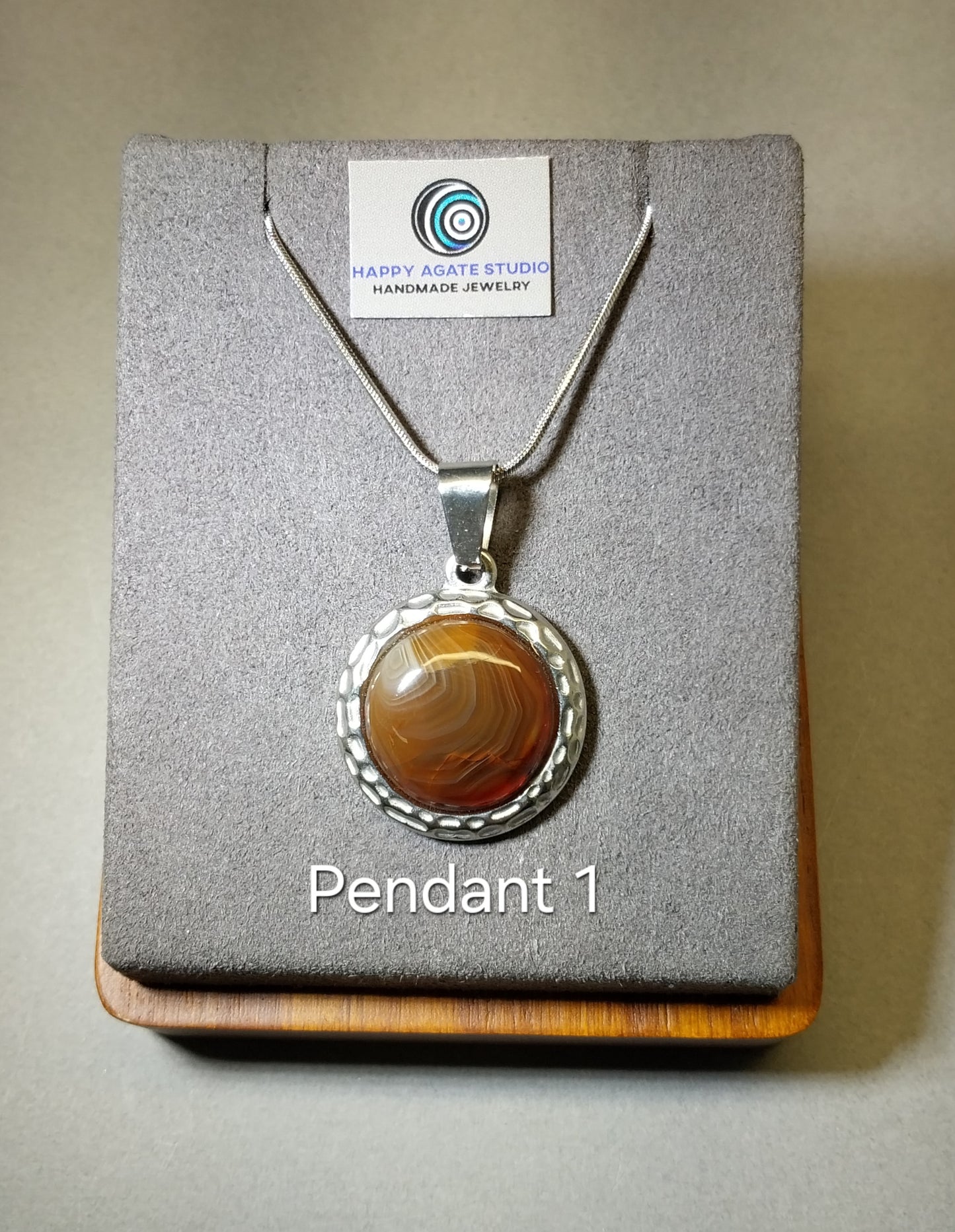 Lake Superior Agate Necklaces, Pick Yours, Stainless Steel, W/O