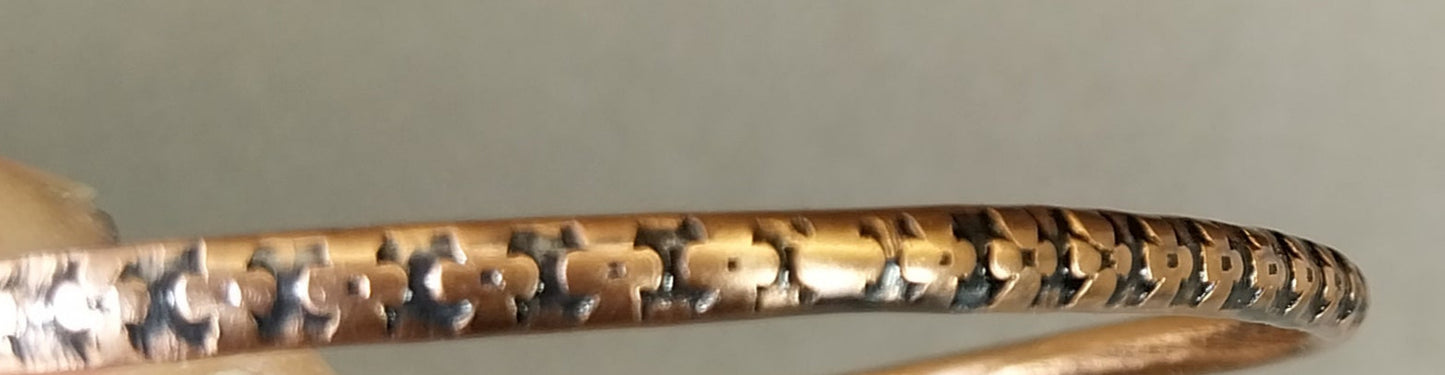 Copper Bracelet, Antiqued, Choose Your Pattern, 3+ mm, Pure Copper, Copper Cuff, W/O (Copy) (Copy)