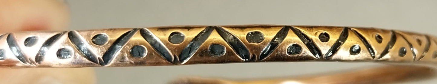 Copper Bracelet, Antiqued, Choose Your Pattern, 3+ mm, Pure Copper, Copper Cuff, W/O (Copy) (Copy)