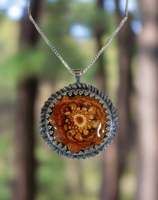 Northwoods Pinecone Necklace, Forest Metal Art, Pine Cone Art, Wisconsin Handmade Jewelry, Artisan Silver