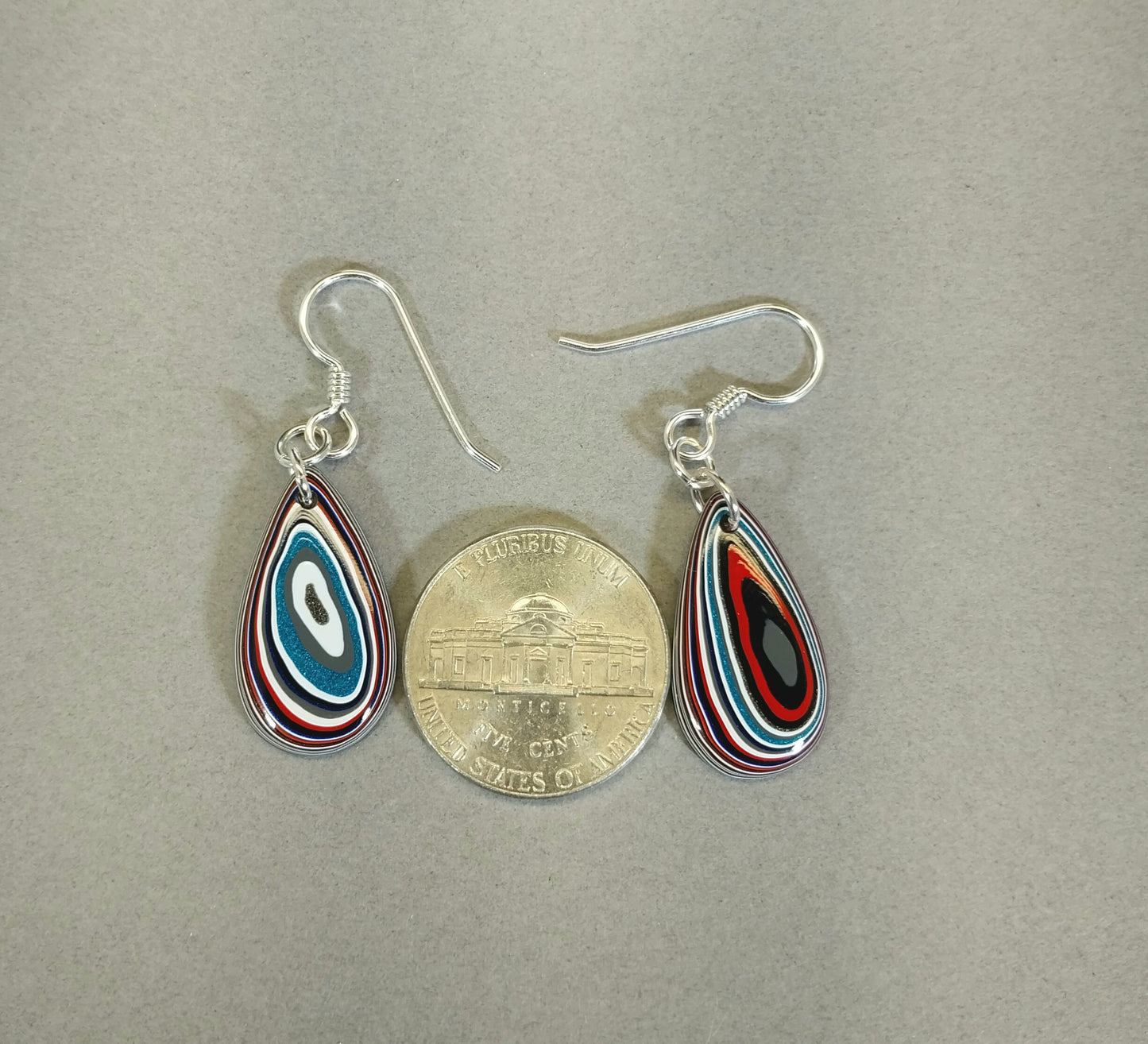 Premium Fordite Earrings With Silver Ear Wires