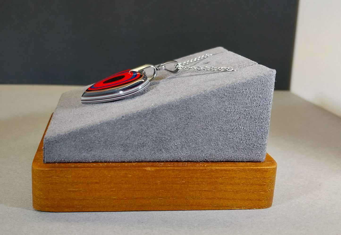 Fordite, Heart Necklace, Nice Red, Heart of Ohio, American Jewelry, Fordite Jewelry, Love Necklace