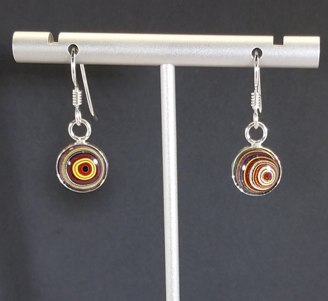 Fordite Earring, Silver Solid 925, Vette Sports Car Fordite, Fordite Earring, Fordite Jewelry