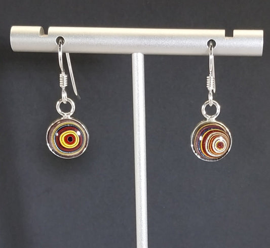 Fordite Earring, Silver Solid 925, Vette Sports Car Fordite, Fordite Earring, Fordite Jewelry