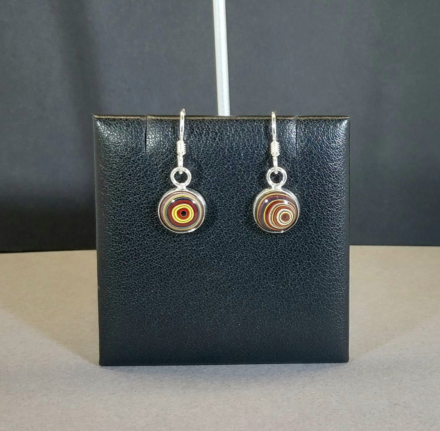 Fordite Earring, Silver Solid 925, Vette Sports Car Fordite, Fordite Earring, Fordite Jewelry