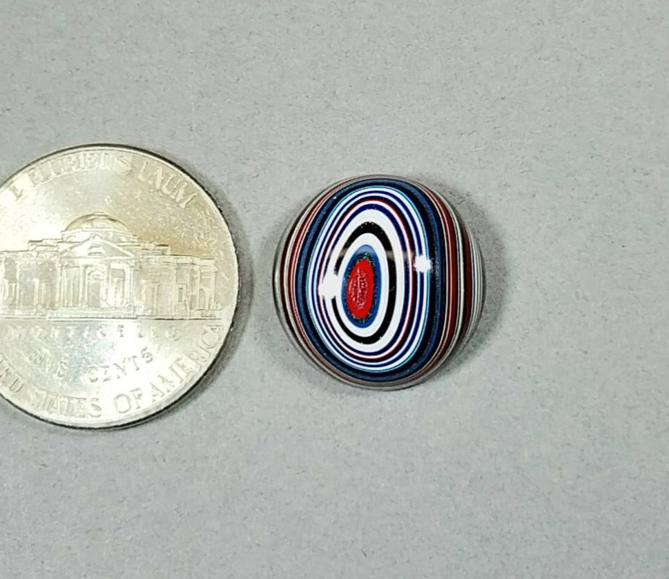 Fordite Cabochon, Domed Round