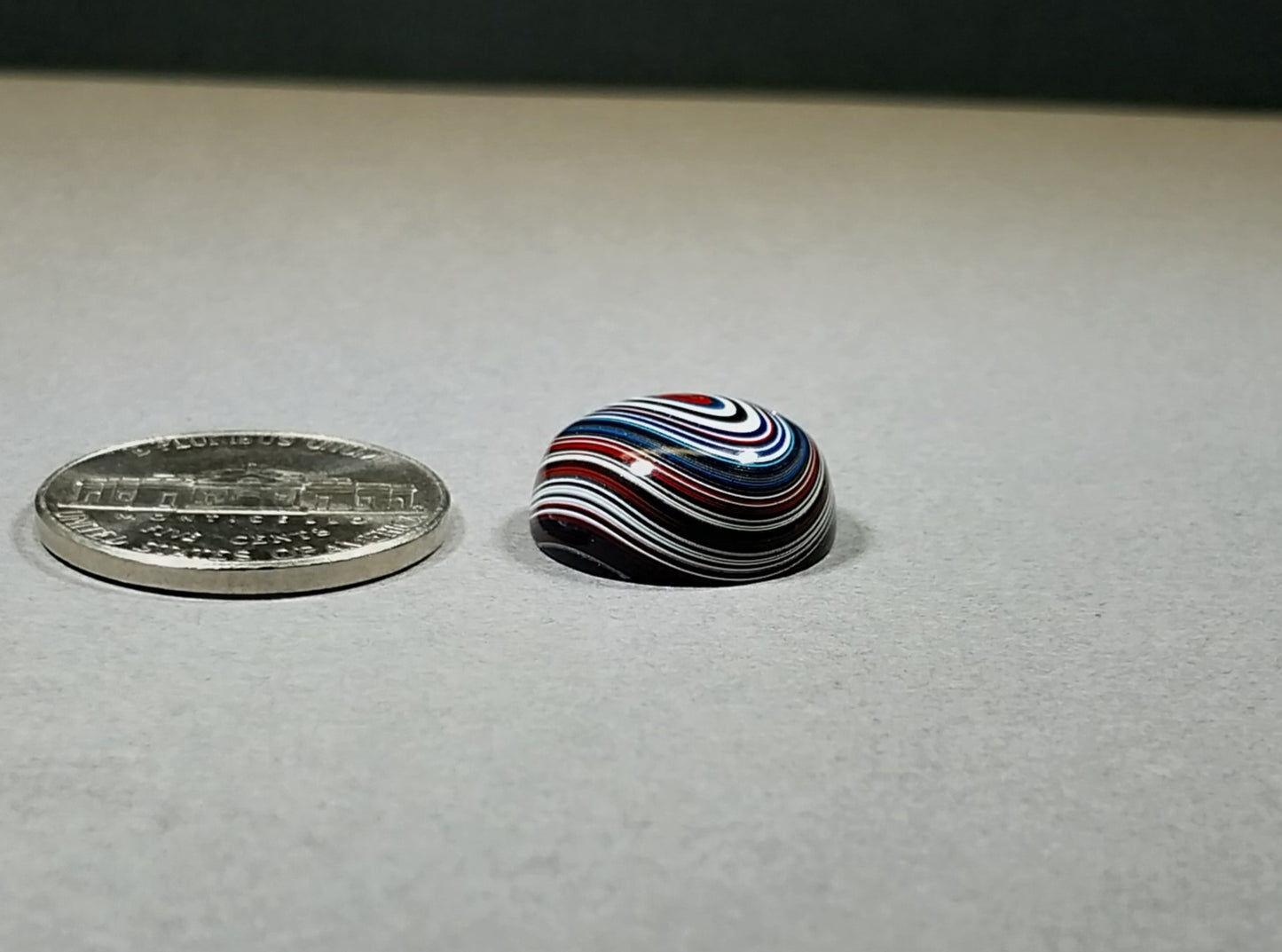 Fordite Cabochon, Domed Round