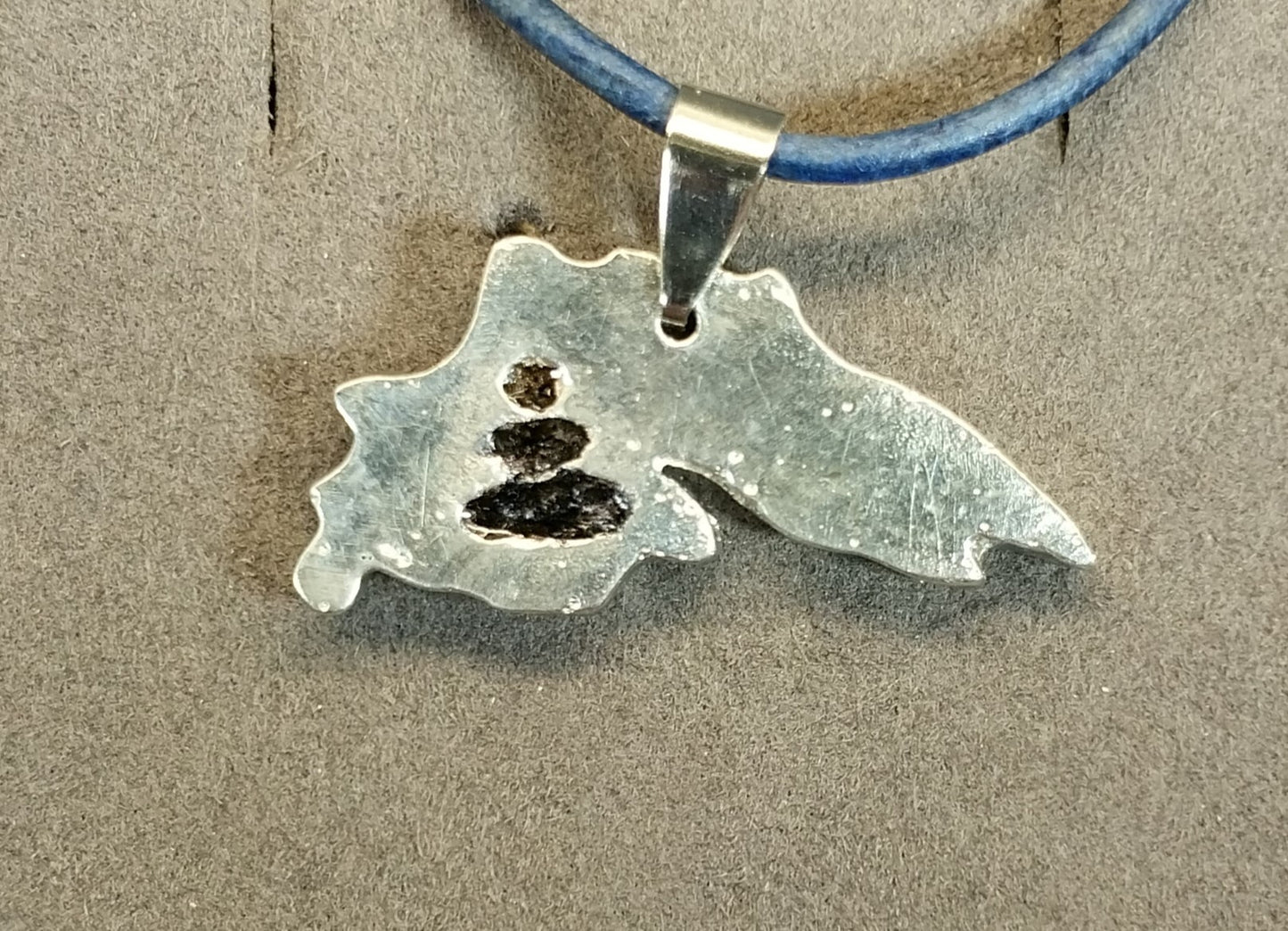 Lake Superior Necklace, Hand Cast Pewter, Unique Lake Superior Gift for Women or Men, W/O W215